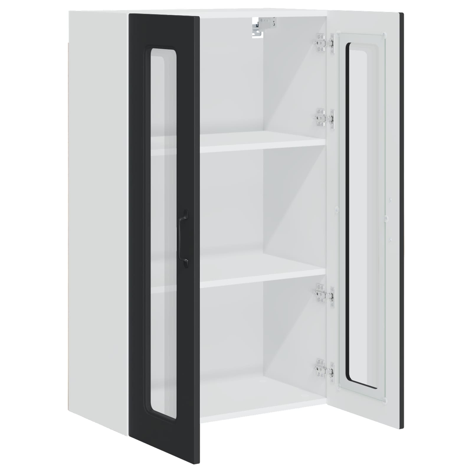 Kitchen wall cabinet with shelf Black 60 x 31 x 100 cm