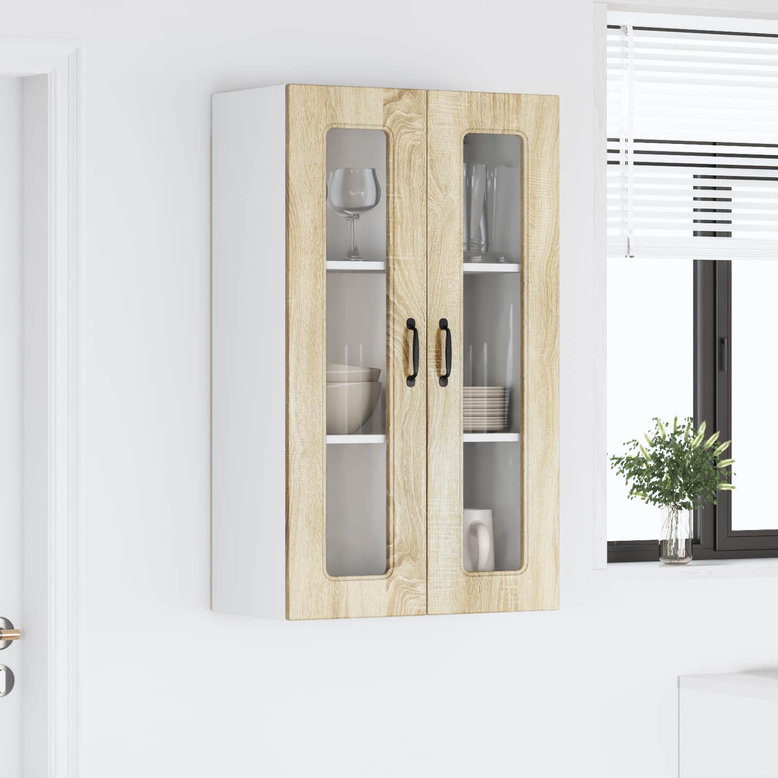 Virtuves sienas skapītis, ozols Sonoma 60 x 31 x 100 cm