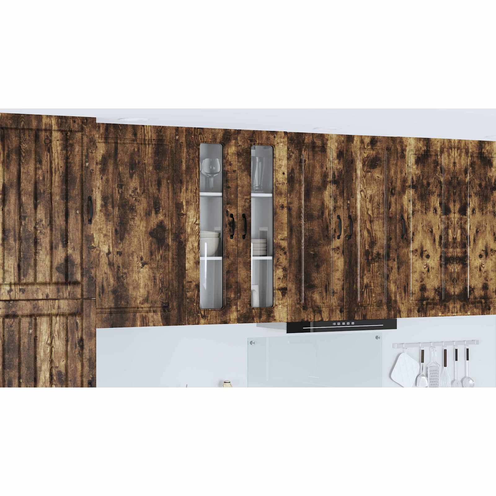 Kitchen wall cabinet Smoked oak 60 x 31 x 100 cm