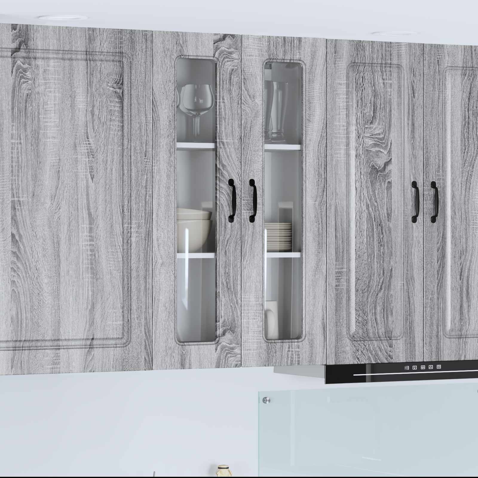 Kitchen Wall Cabinet Grey Sonoma 60 x 31 x 100 cm