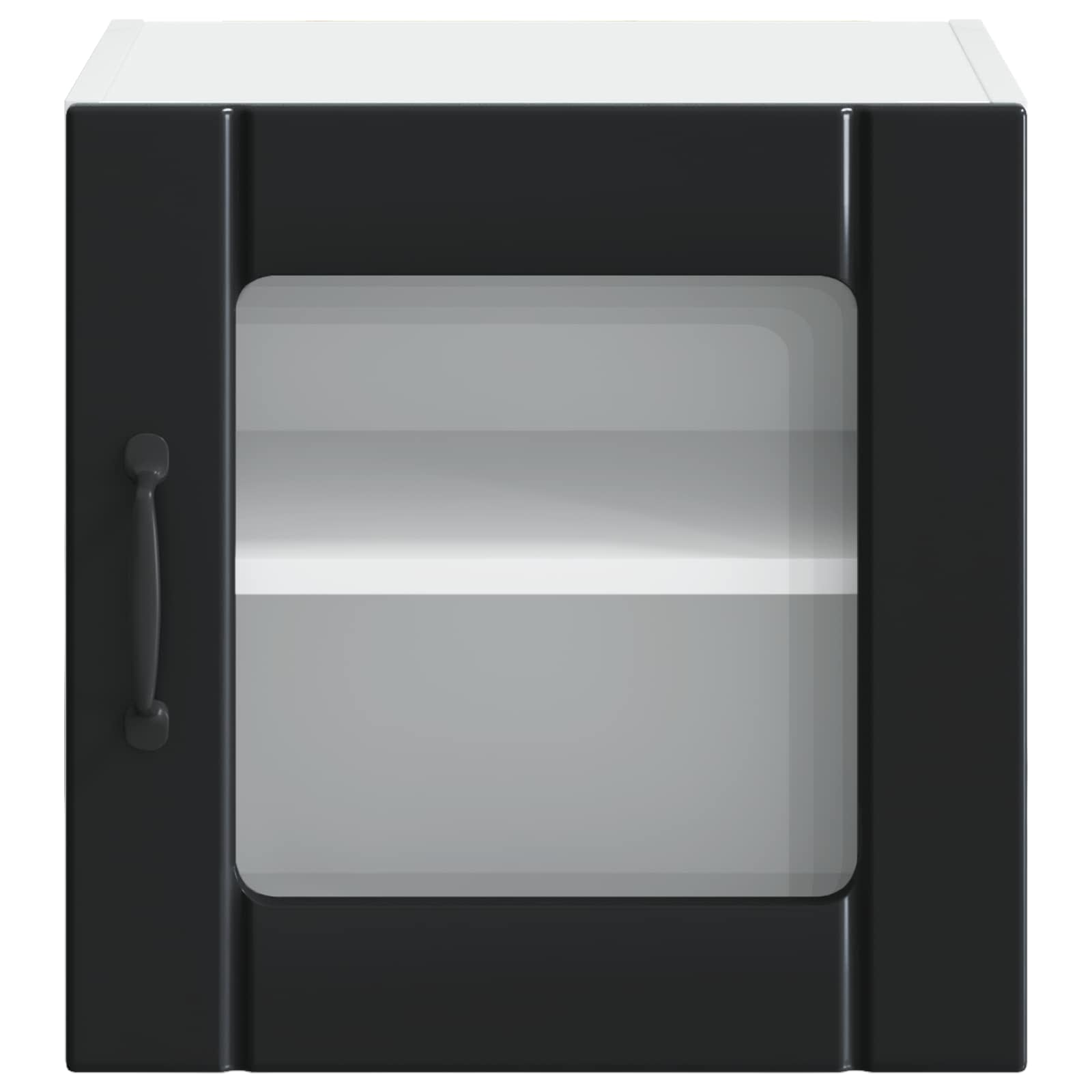Virtuves sienas skapis ar plauktu melns 40 x 31 x 40 cm