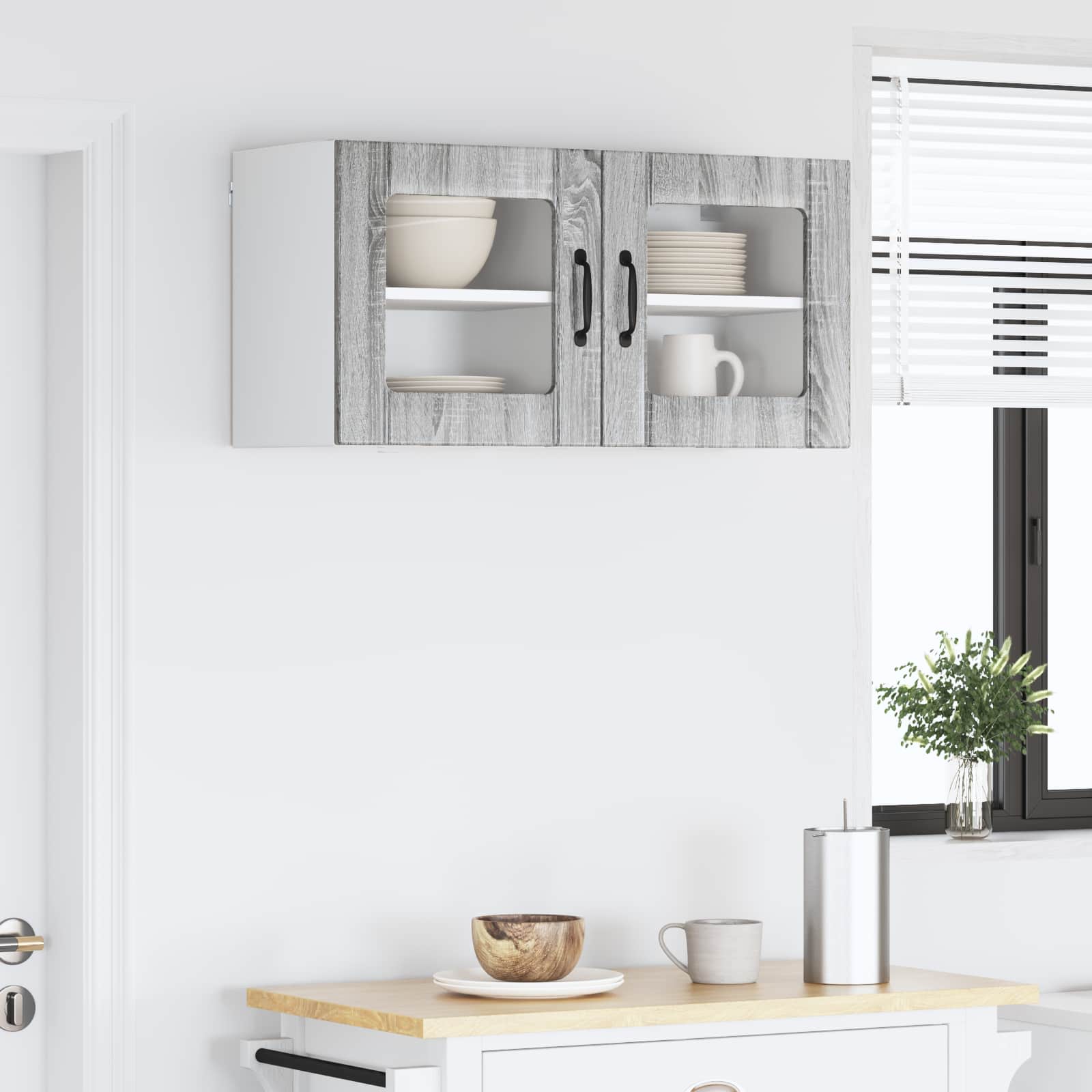 Virtuvės spintelė 2 pcs Pilkas Sonoma 40 x 31 x 40 cm