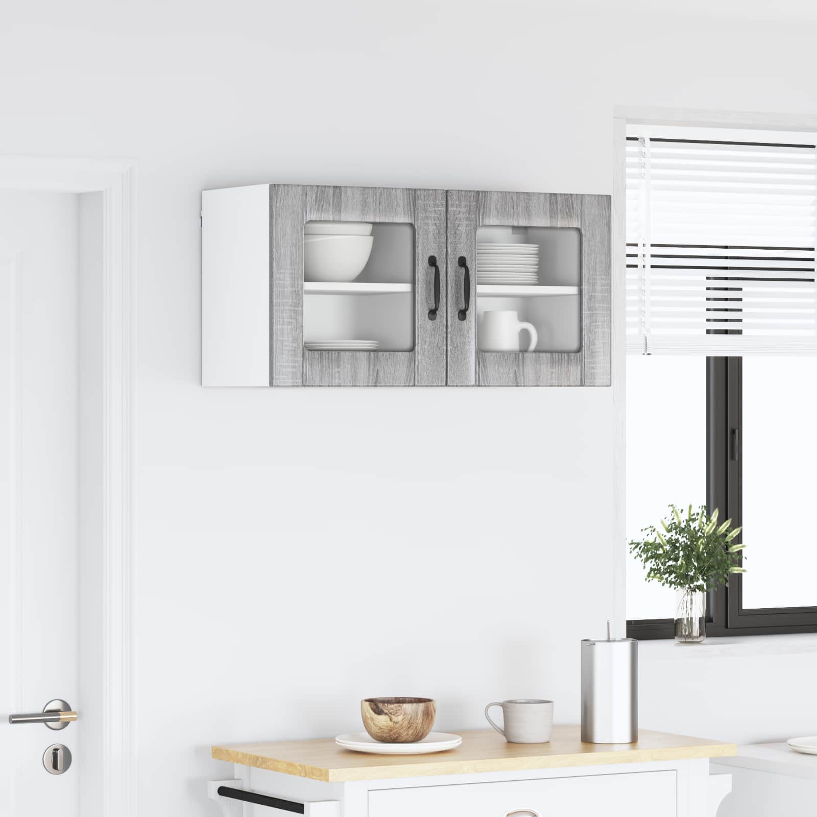 Virtuvės spintelė 2 pcs Pilkas Sonoma 40 x 31 x 40 cm