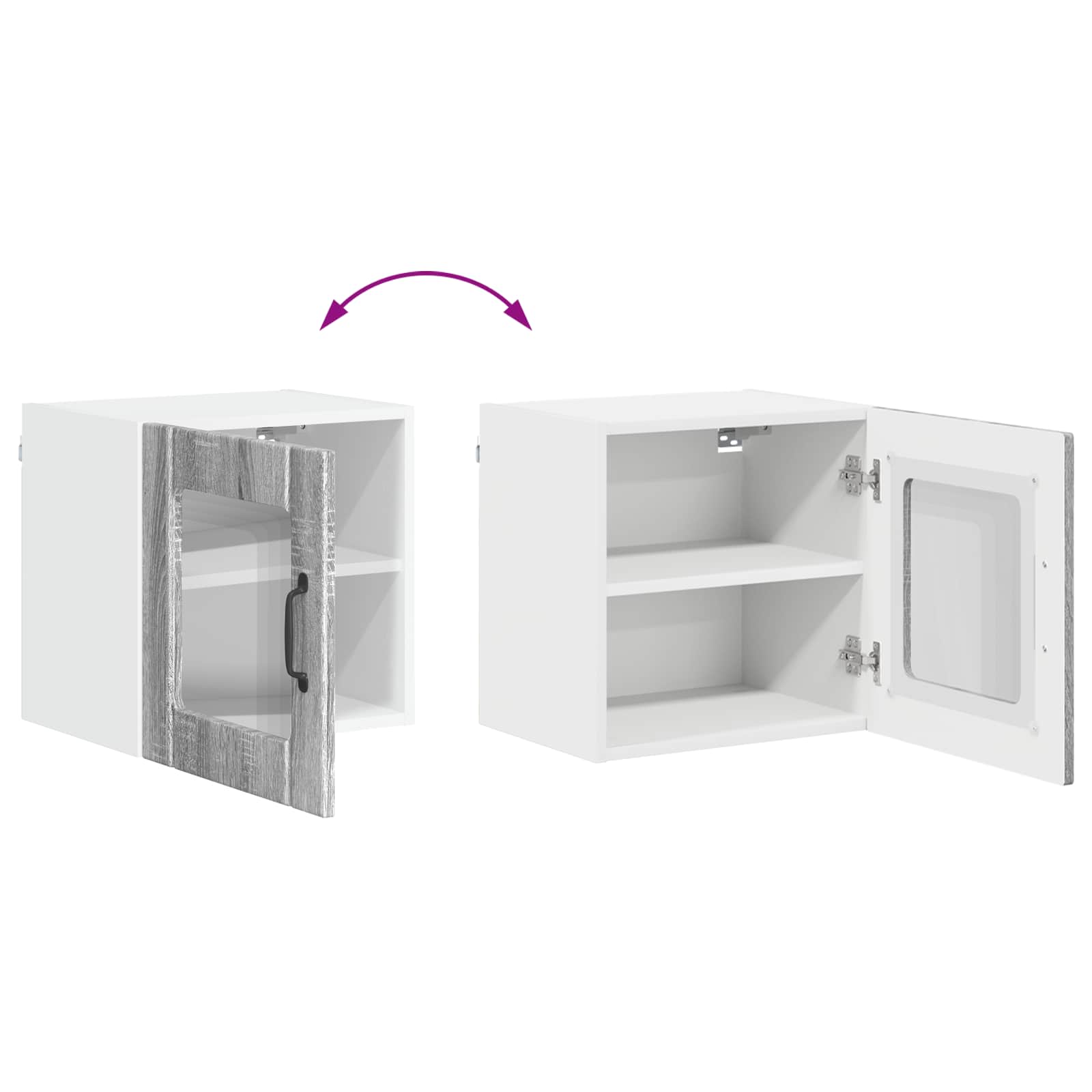 Virtuvės spintelė 2 pcs Pilkas Sonoma 40 x 31 x 40 cm