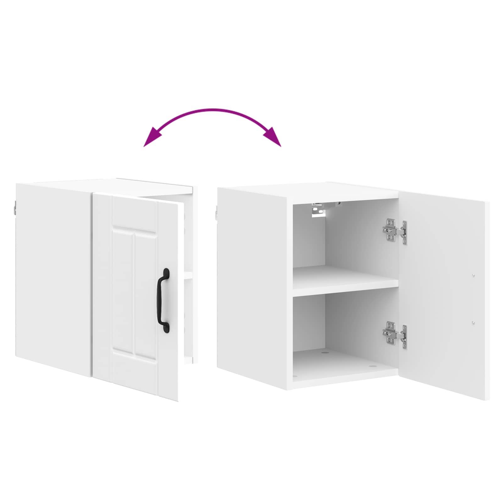 Kitchen wall cabinet with shelf White 30 x 31 x 40 cm