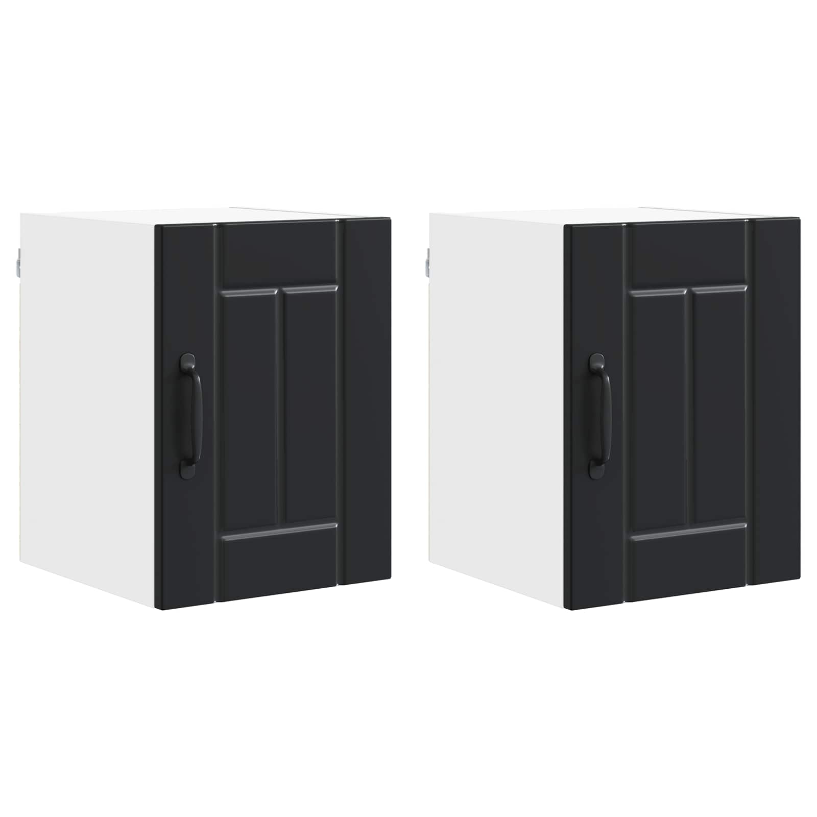 Kitchen Cabinet 2 pcs Black 30 x 31 x 40 cm Engineered Wood