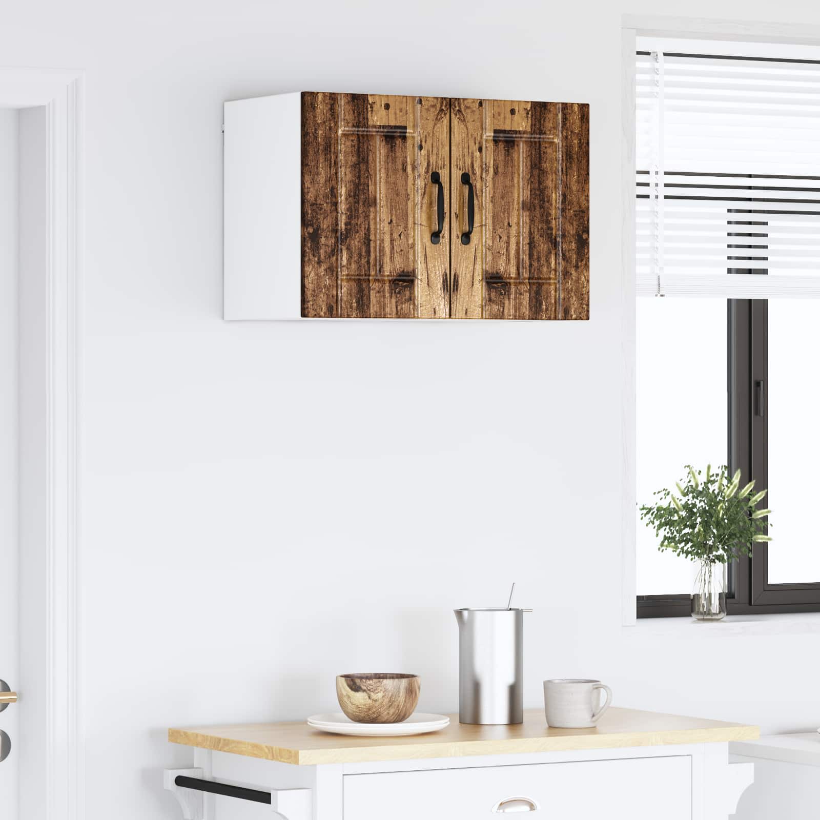Kitchen cabinet 2 pcs Antique wood 30 x 31 x 40 cm