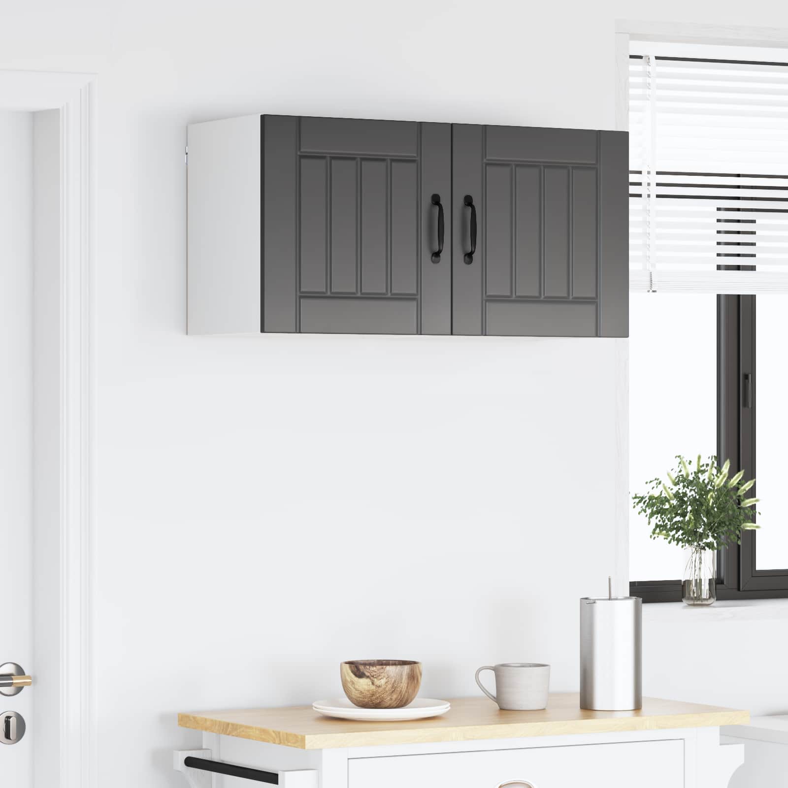 Kitchen Wall Cabinet 2 pcs Black 40 x 31 x 40 cm