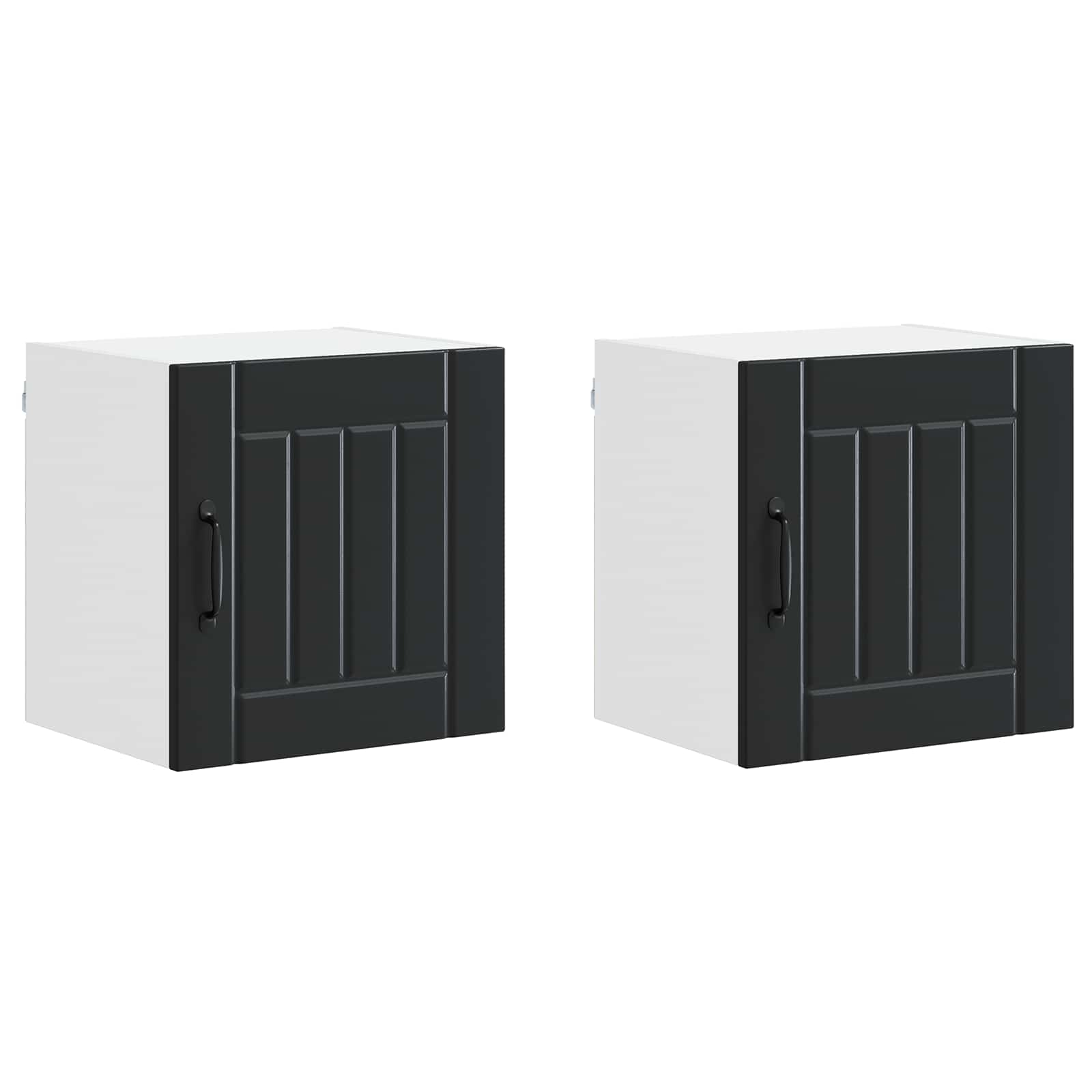 Kitchen Wall Cabinet 2 pcs Black 40 x 31 x 40 cm