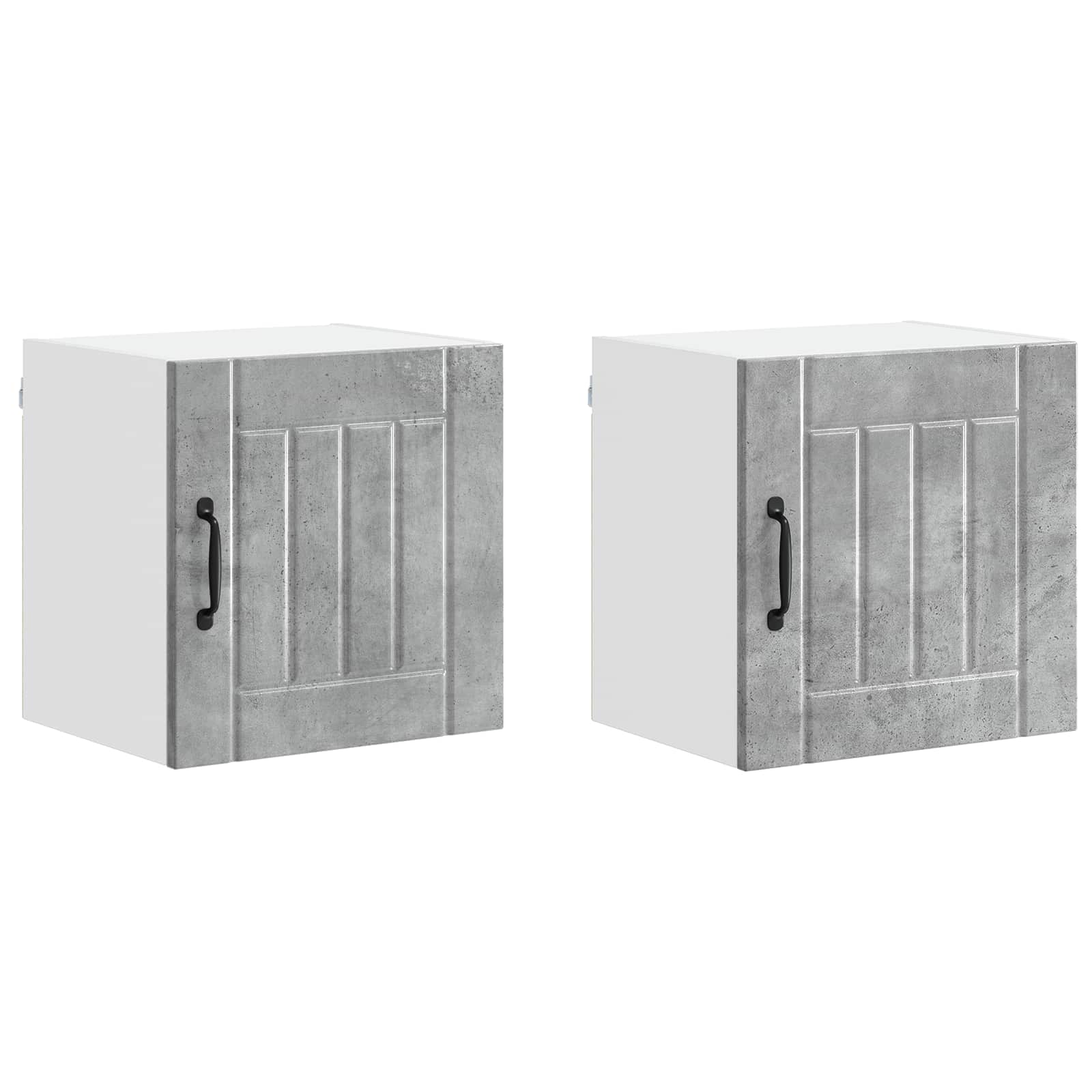 Virtuvės spintelė su lentyna 2 pcs Betono pilka 40 x 31 x 40 cm