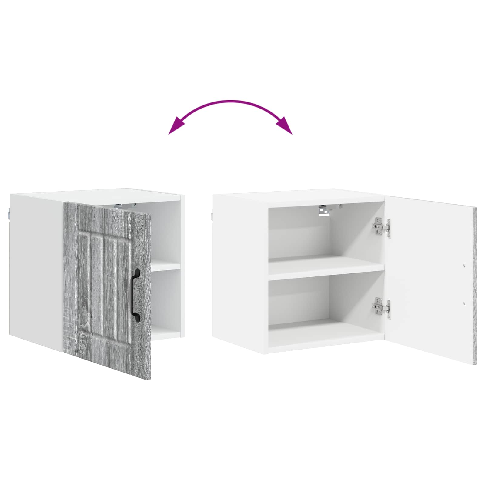Virtuvės spintelė 2 pcs Pilkas Sonoma 40 x 31 x 40 cm