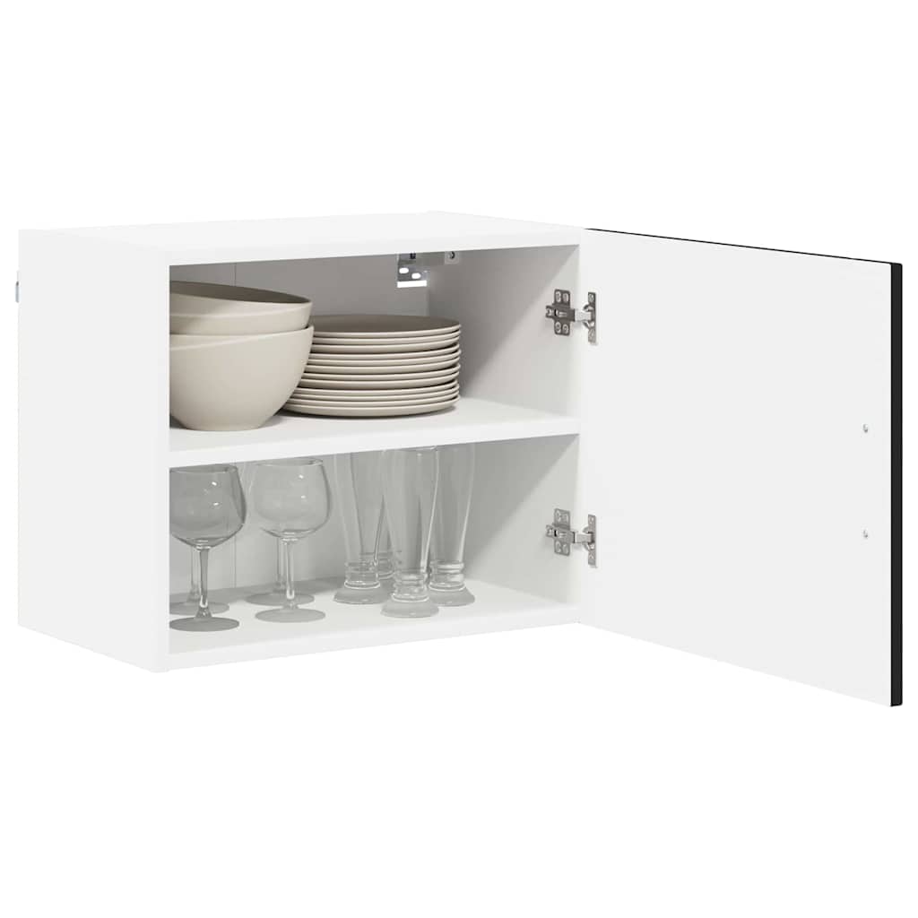 Virtuves sienas skapis 2 gab. Melns 50 x 31 x 40 cm