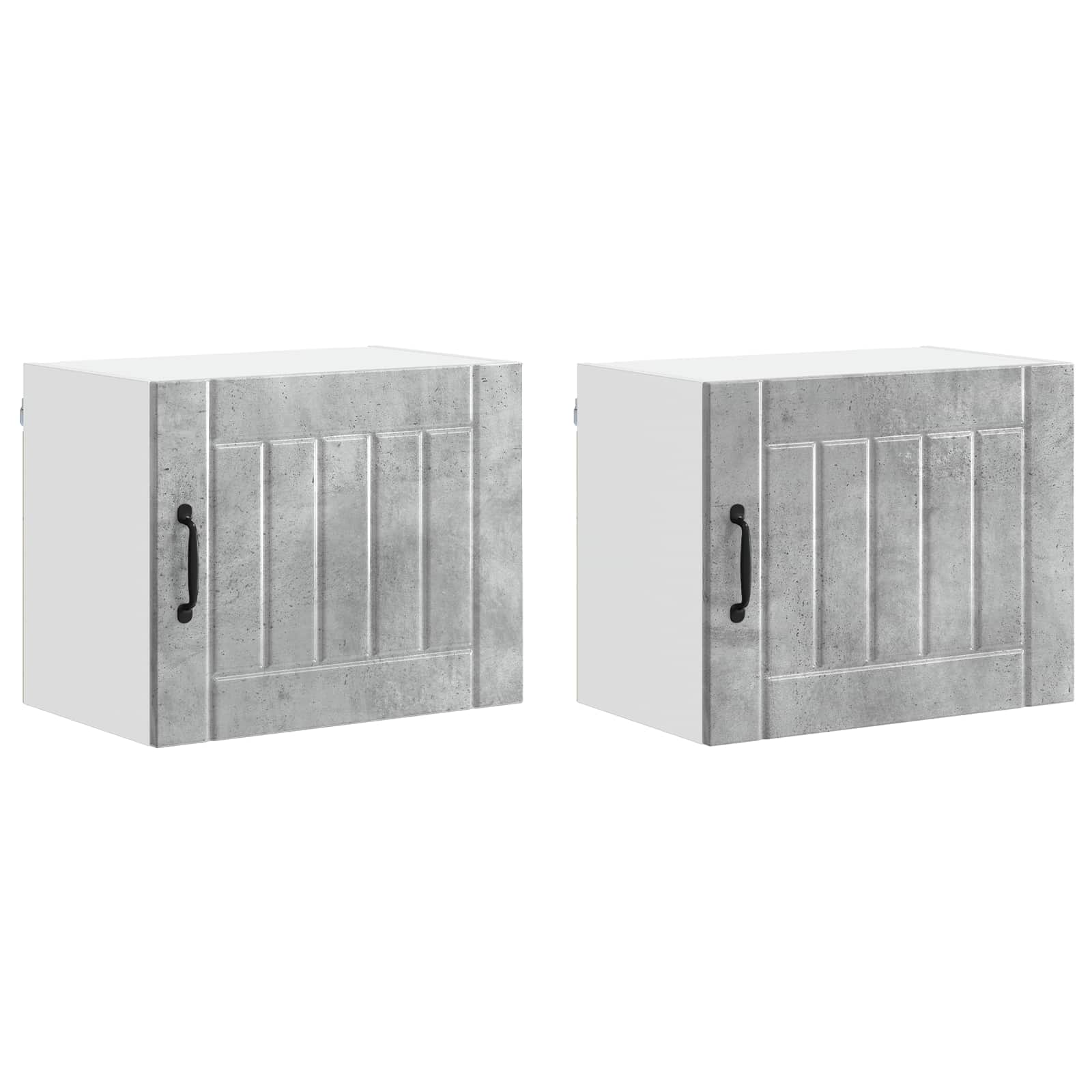 Virtuvės sieninė spintelė 2 pcs Betono pilka 50 x 31 x 40 cm