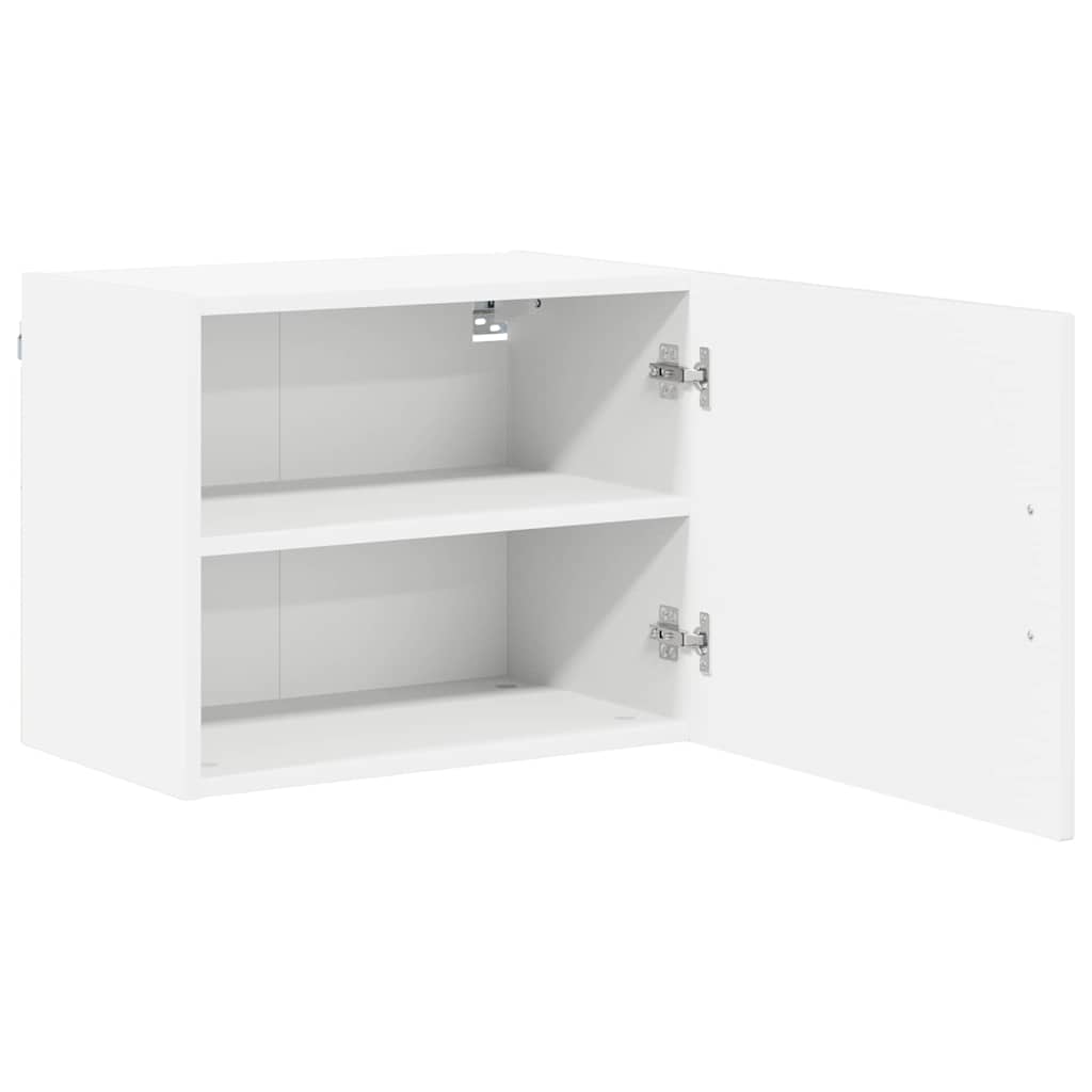 Kitchen wall cabinet with shelf High gloss white