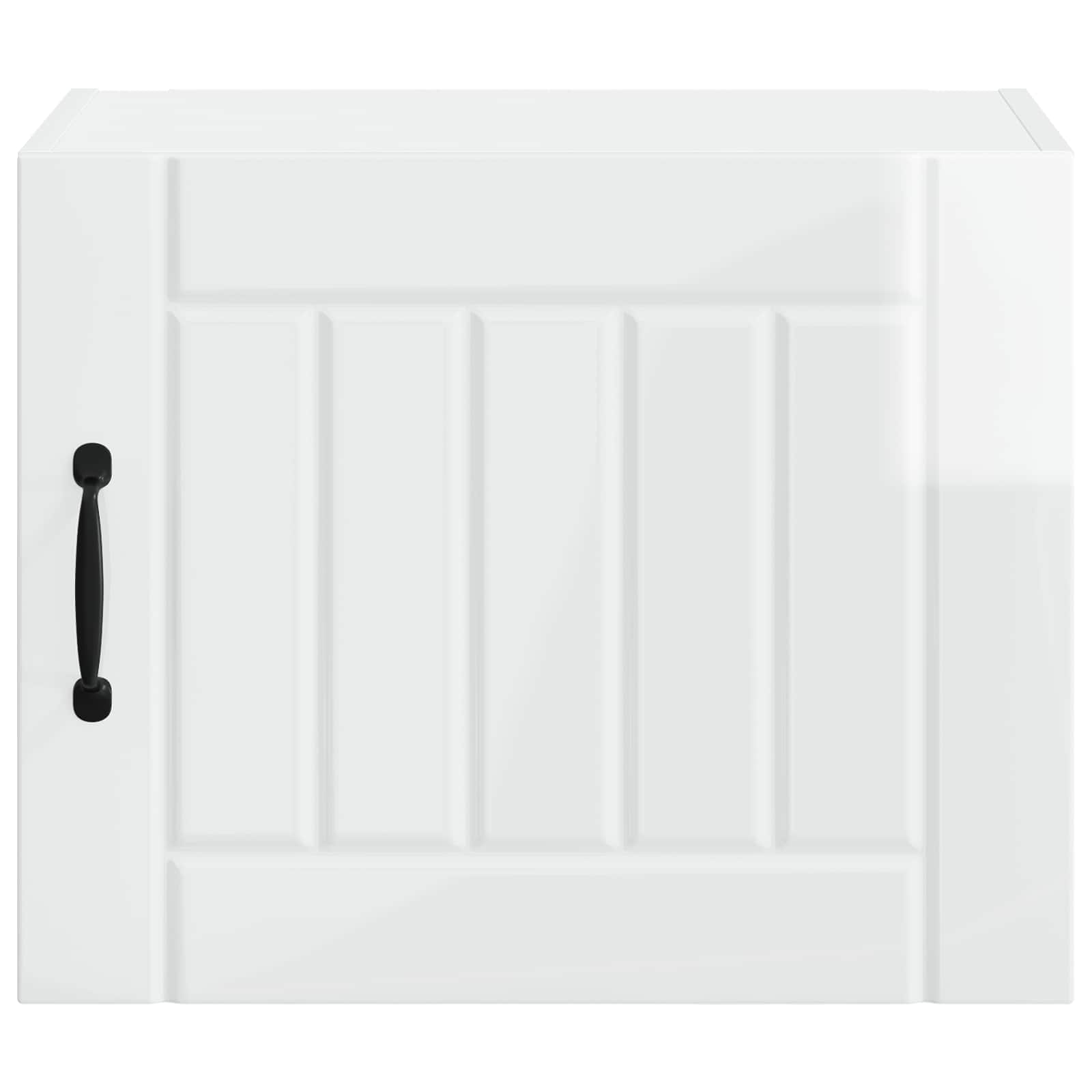 Kitchen wall cabinet with shelf High gloss white