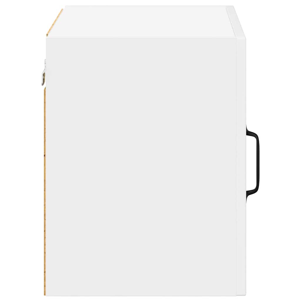 Kitchen wall cabinet with shelf High gloss white