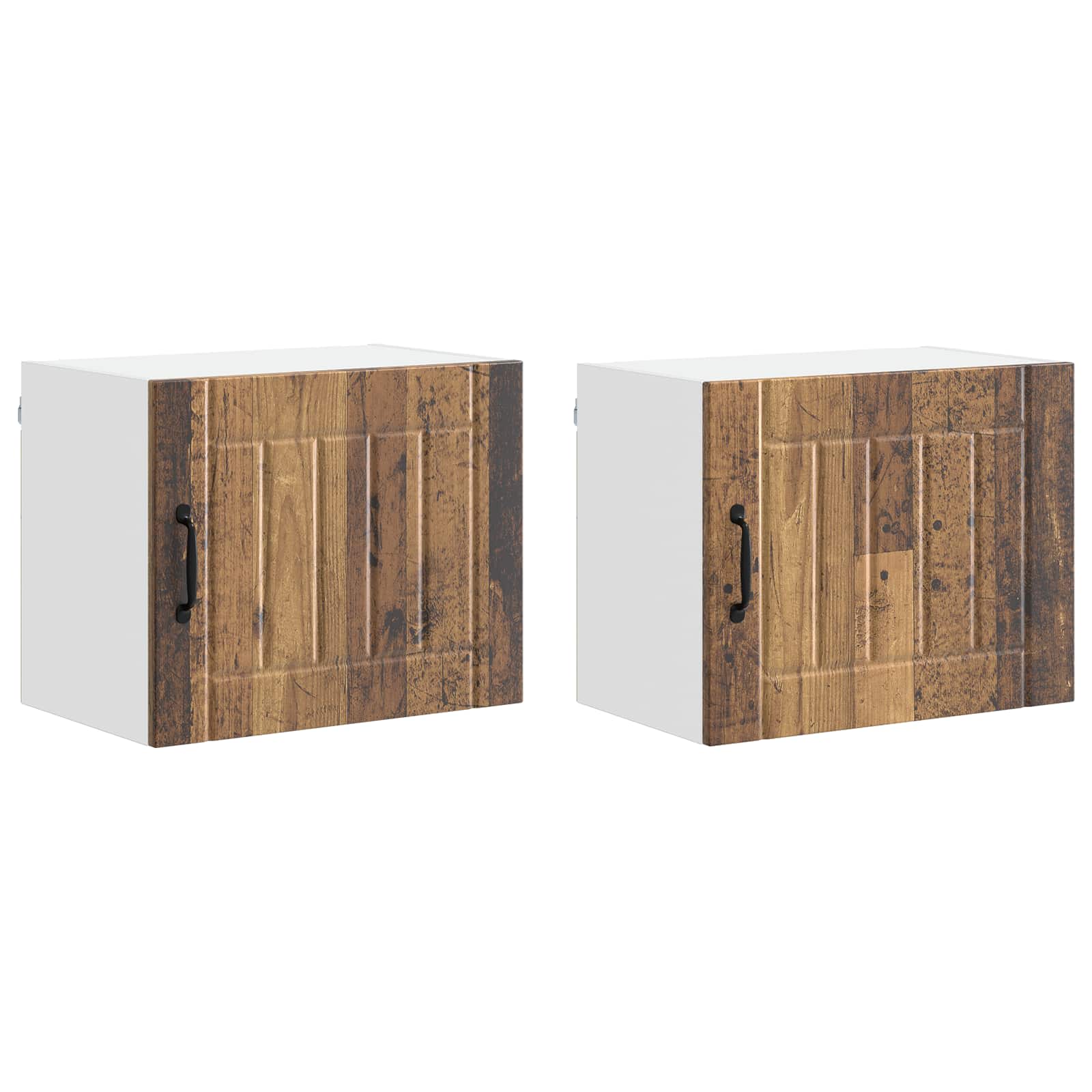 Wall-mounted kitchen cabinet 2 pcs Antique wood 50 x 31 x 40 cm