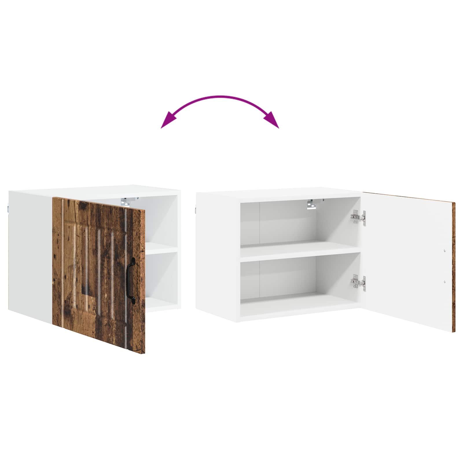 Virtuvės sieninė spintelė 2 pcs Senovinis medis 50 x 31 x 40 cm