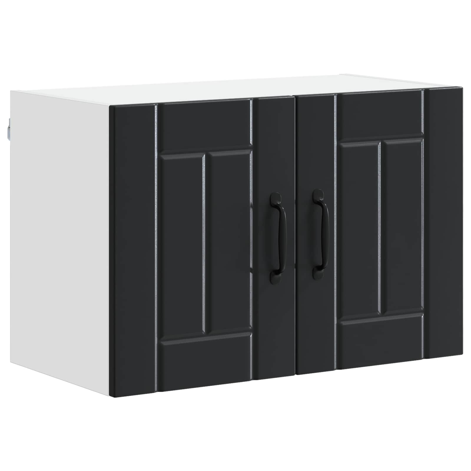 Virtuvės sieninė spintelė 2 pcs Juoda 60 x 31 x 40 cm