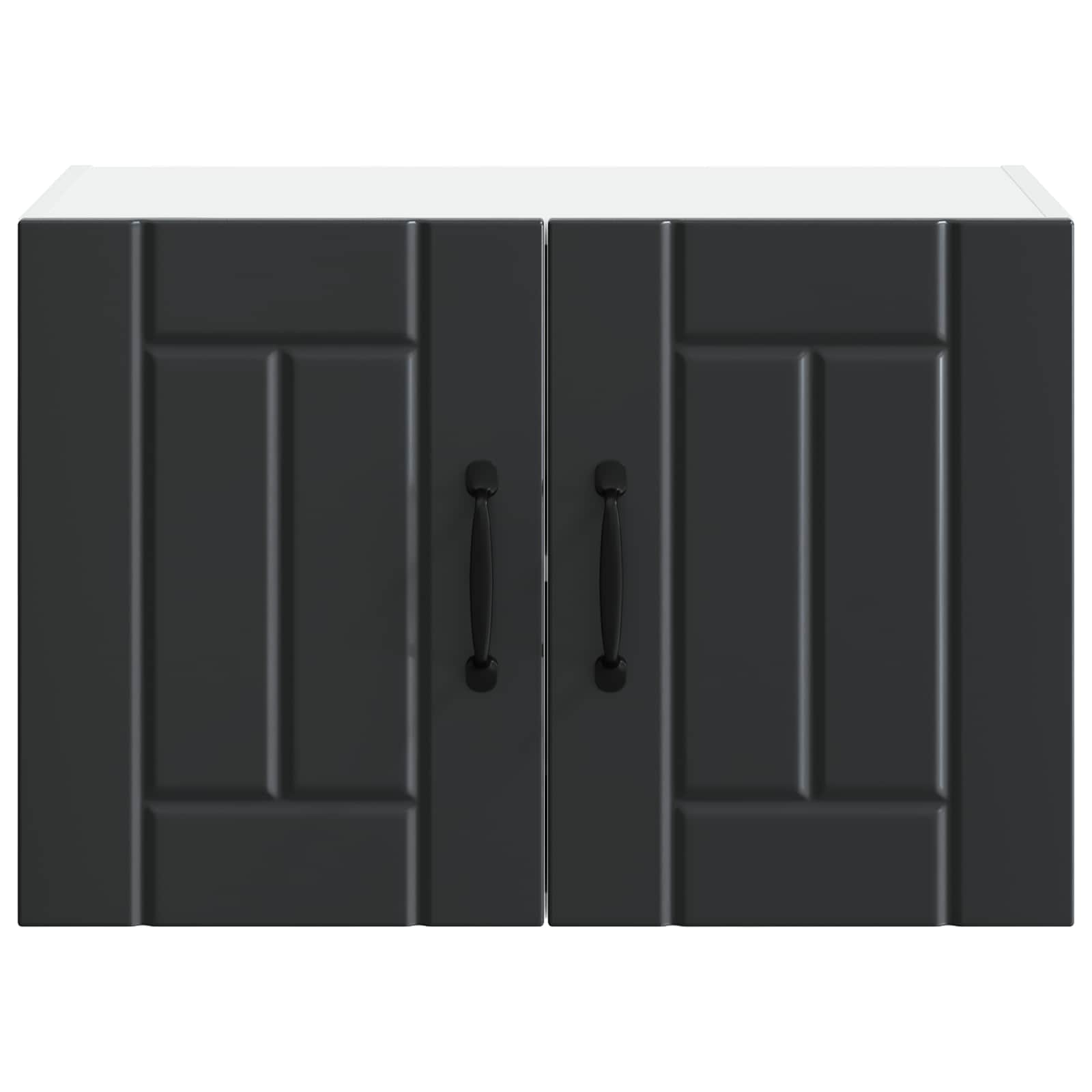 Virtuvės sieninė spintelė 2 pcs Juoda 60 x 31 x 40 cm