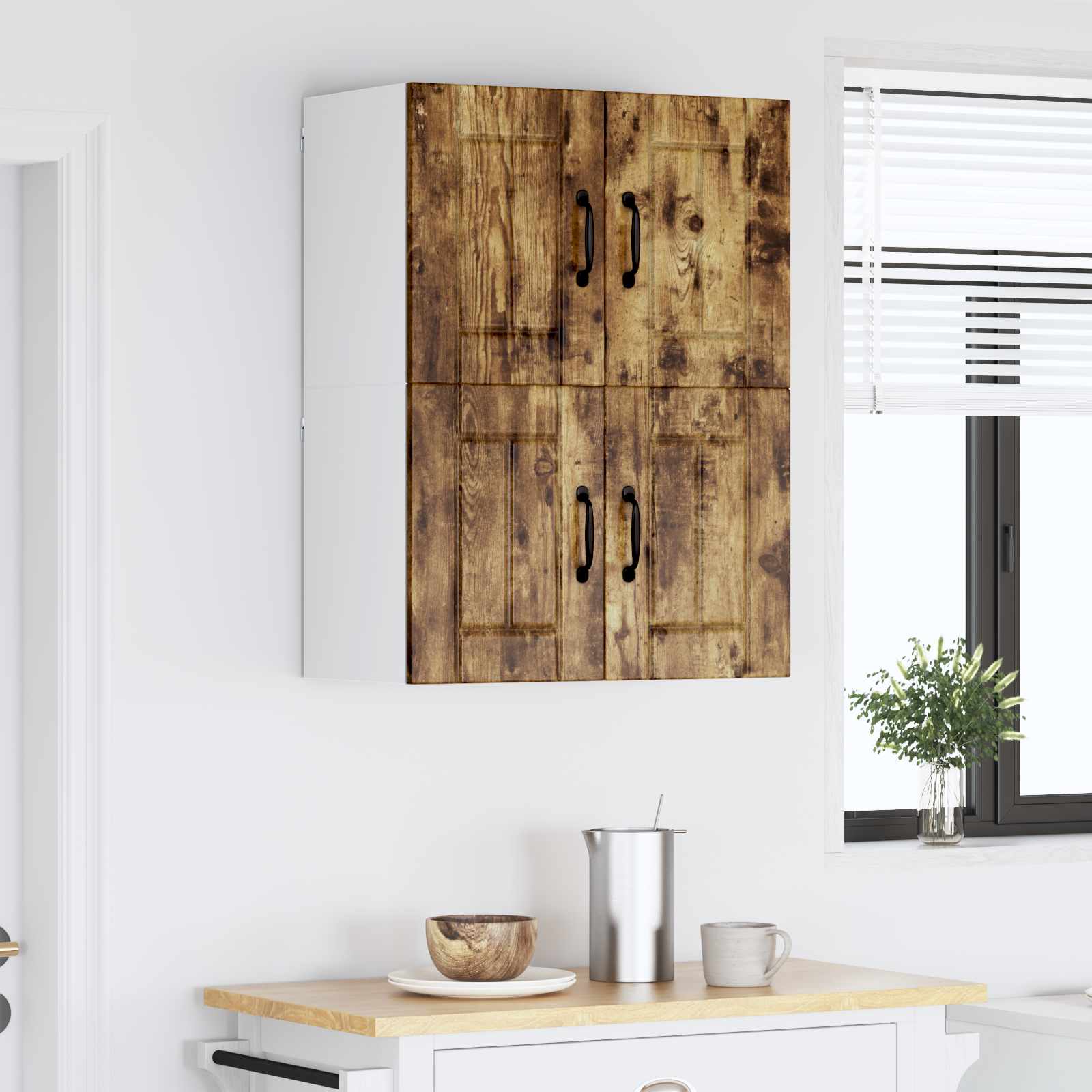 Virtuvės sieninė spintelė 2 pcs Dūminio ąžuolo 60 x 31 x 40 cm