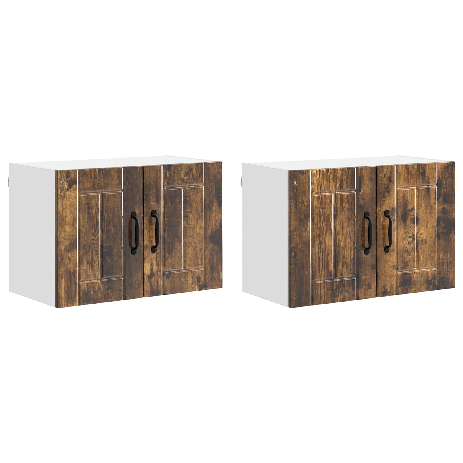 Virtuvės sieninė spintelė 2 pcs Dūminio ąžuolo 60 x 31 x 40 cm