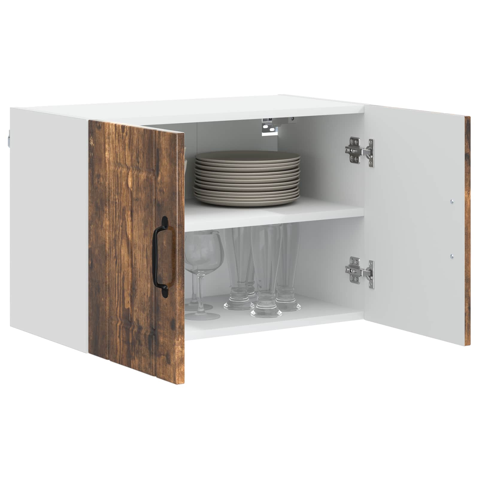 Virtuvės sieninė spintelė 2 pcs Dūminio ąžuolo 60 x 31 x 40 cm