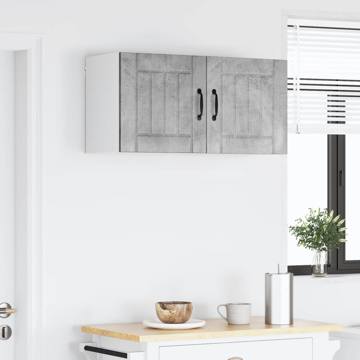 Virtuvės sieninė spintelė Betono pilka 80 x 31 x 40 cm