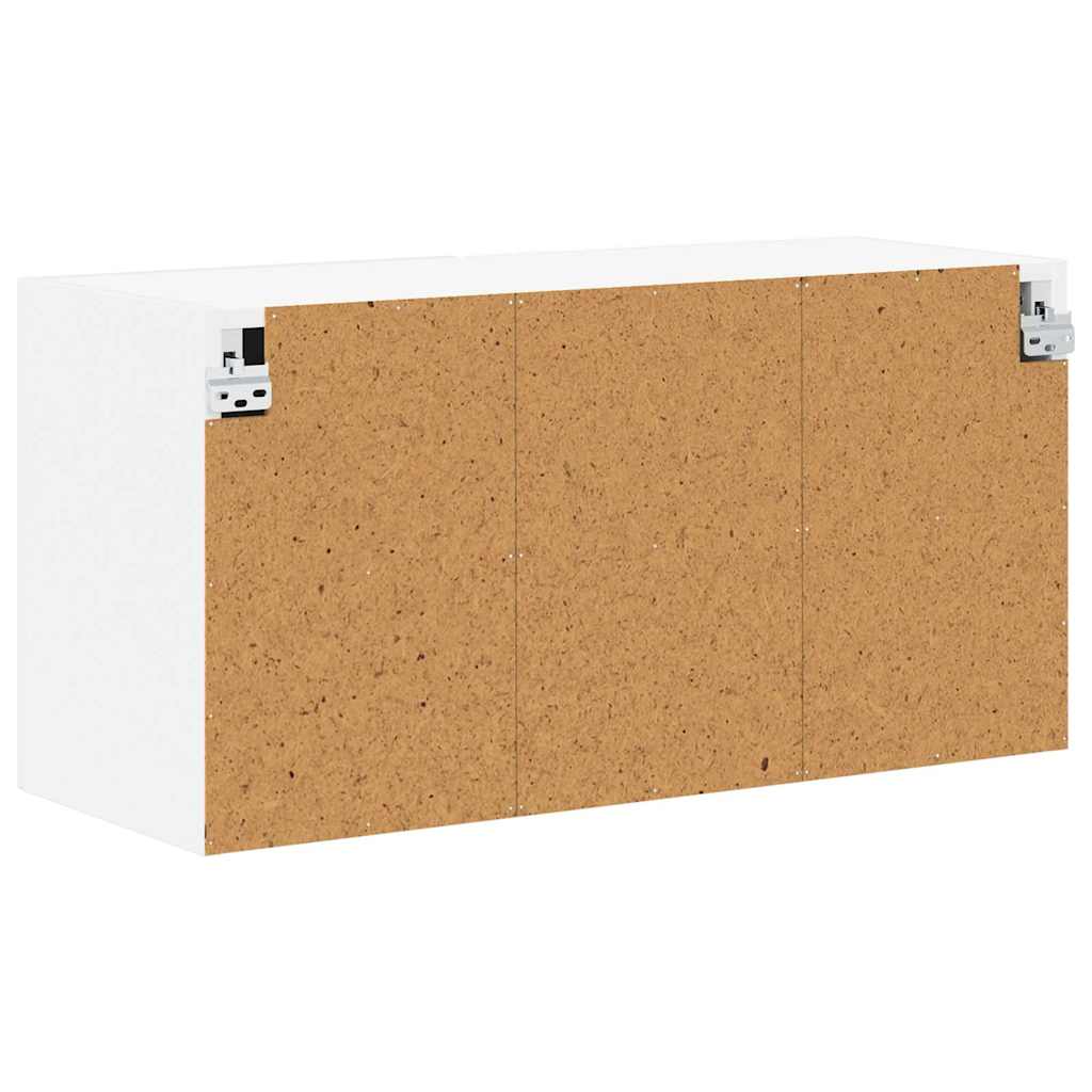 Kitchen wall cabinet with shelf High gloss white