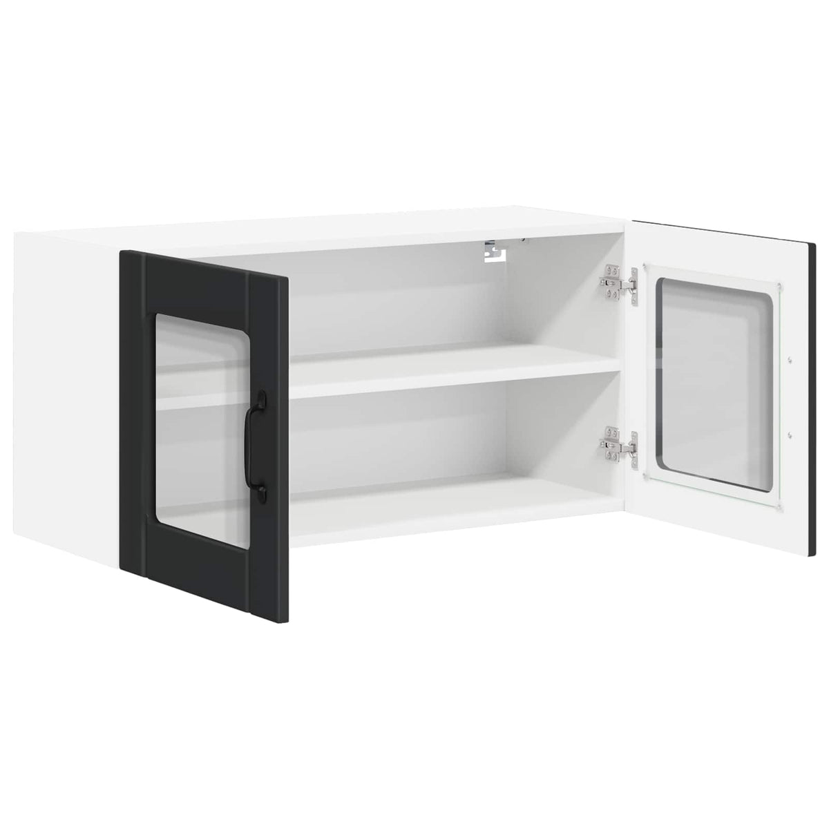 Virtuves sienas skapis ar plauktu melns 80 x 31 x 40 cm