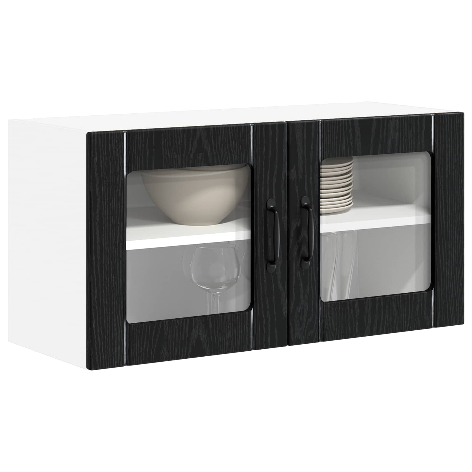 Virtuves sienas skapis Melns ozols 80 x 31 x 40 cm