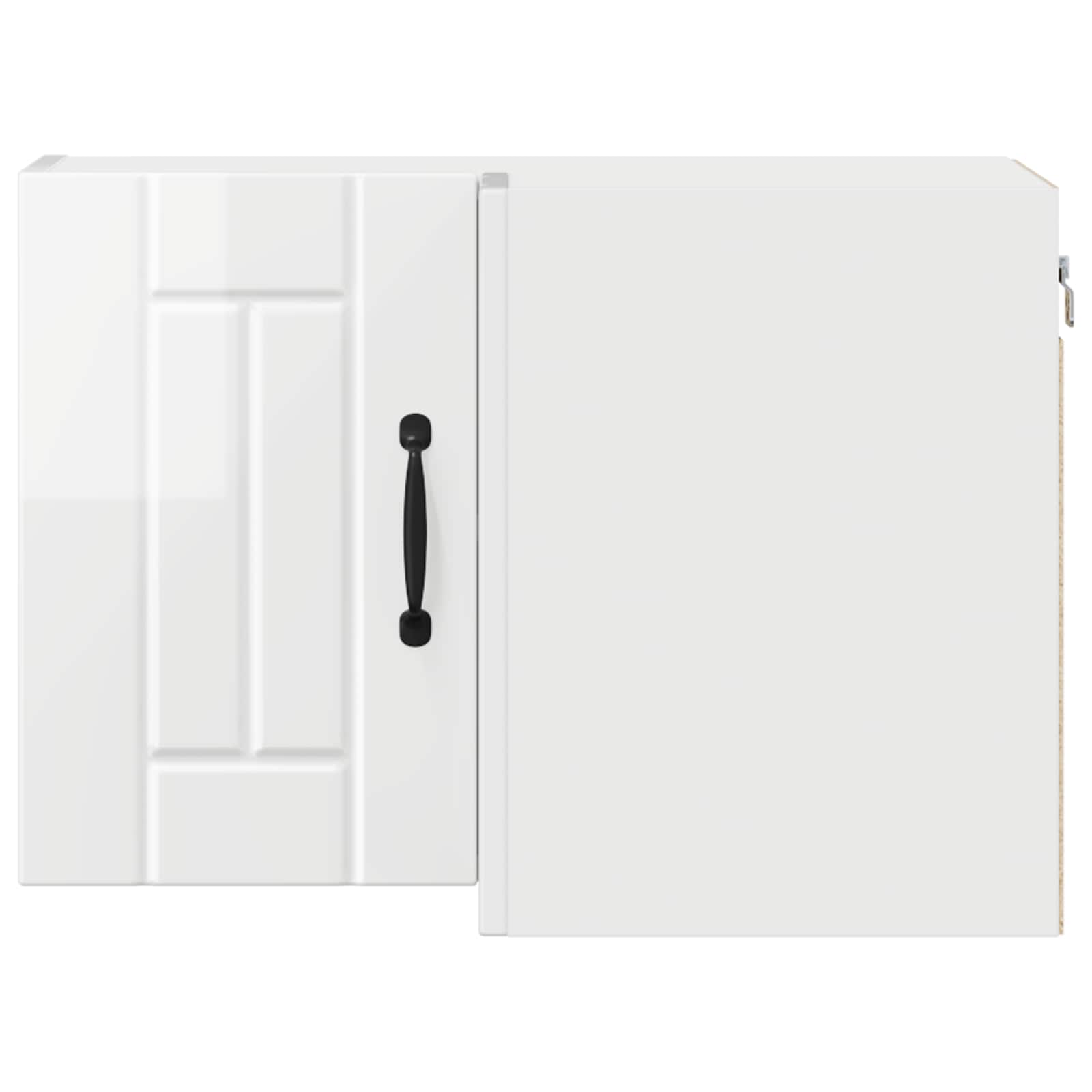Kitchen wall cabinet with shelf High gloss white