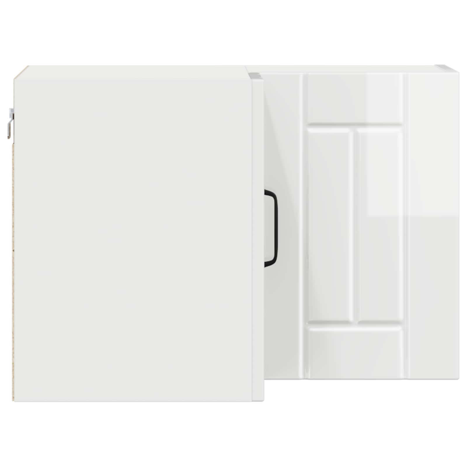 Kitchen wall cabinet with shelf High gloss white