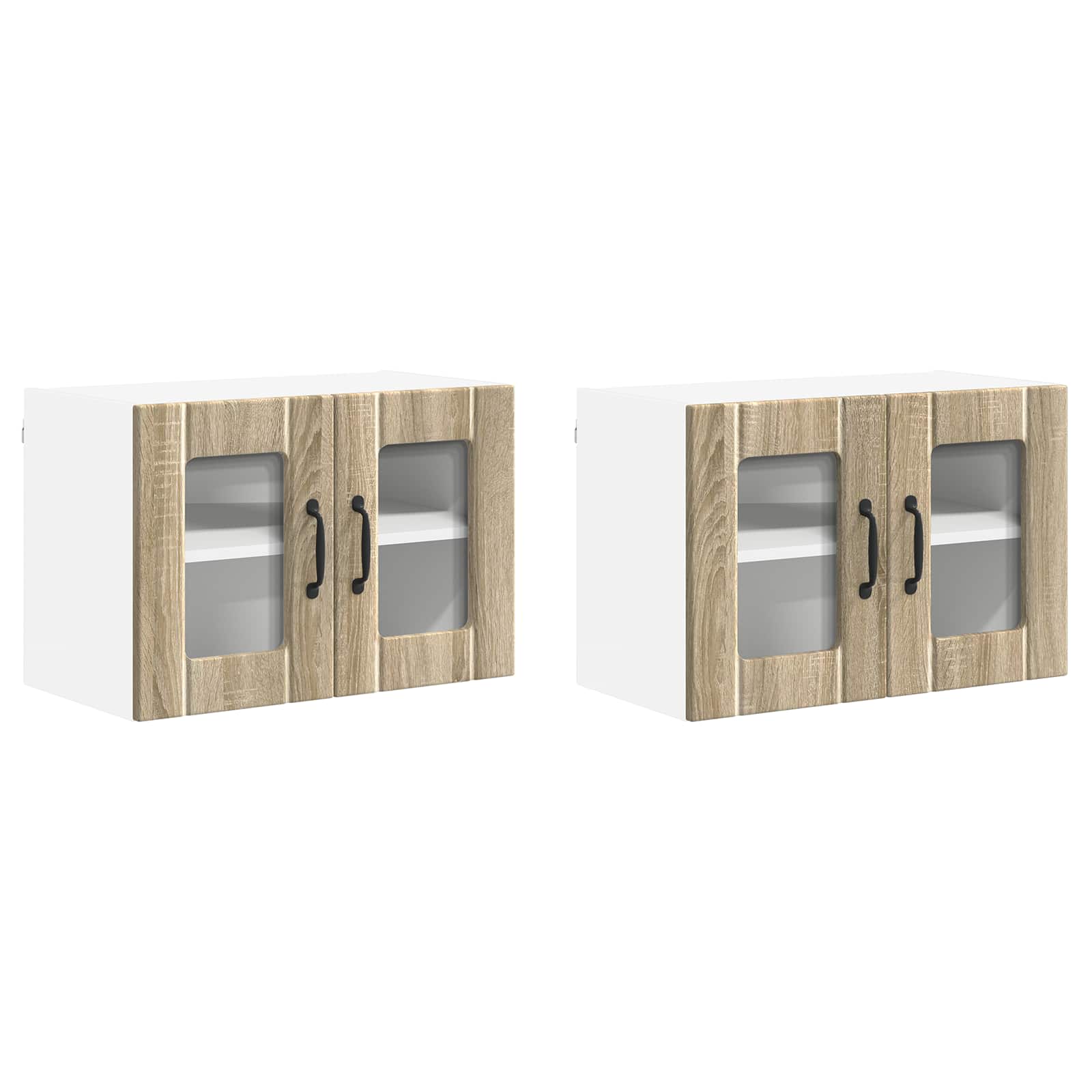 Virtuvės sieninė spintelė 2 pcs Sonoma ąžuolas 60 x 31 x 40 cm