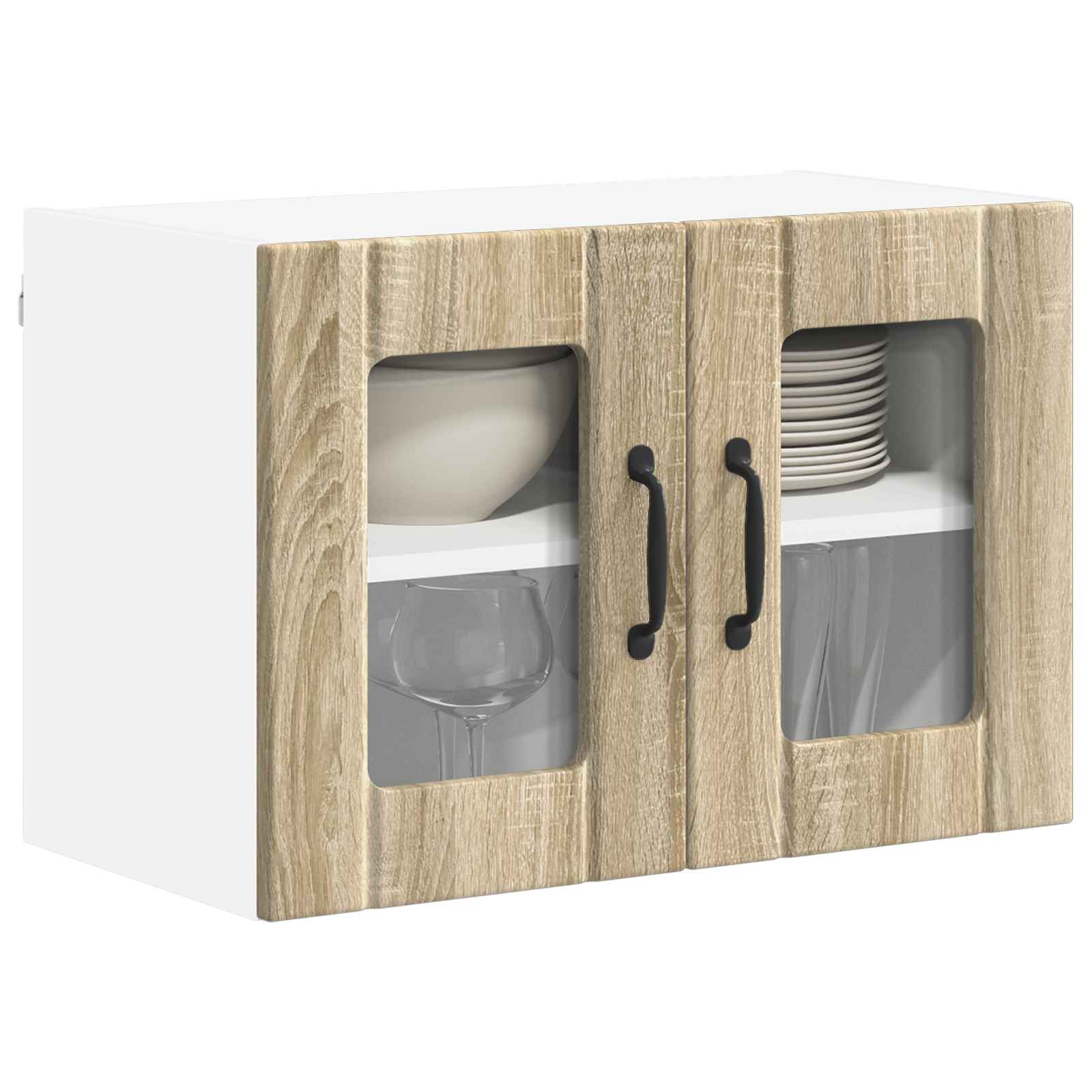 Virtuvės sieninė spintelė 2 pcs Sonoma ąžuolas 60 x 31 x 40 cm