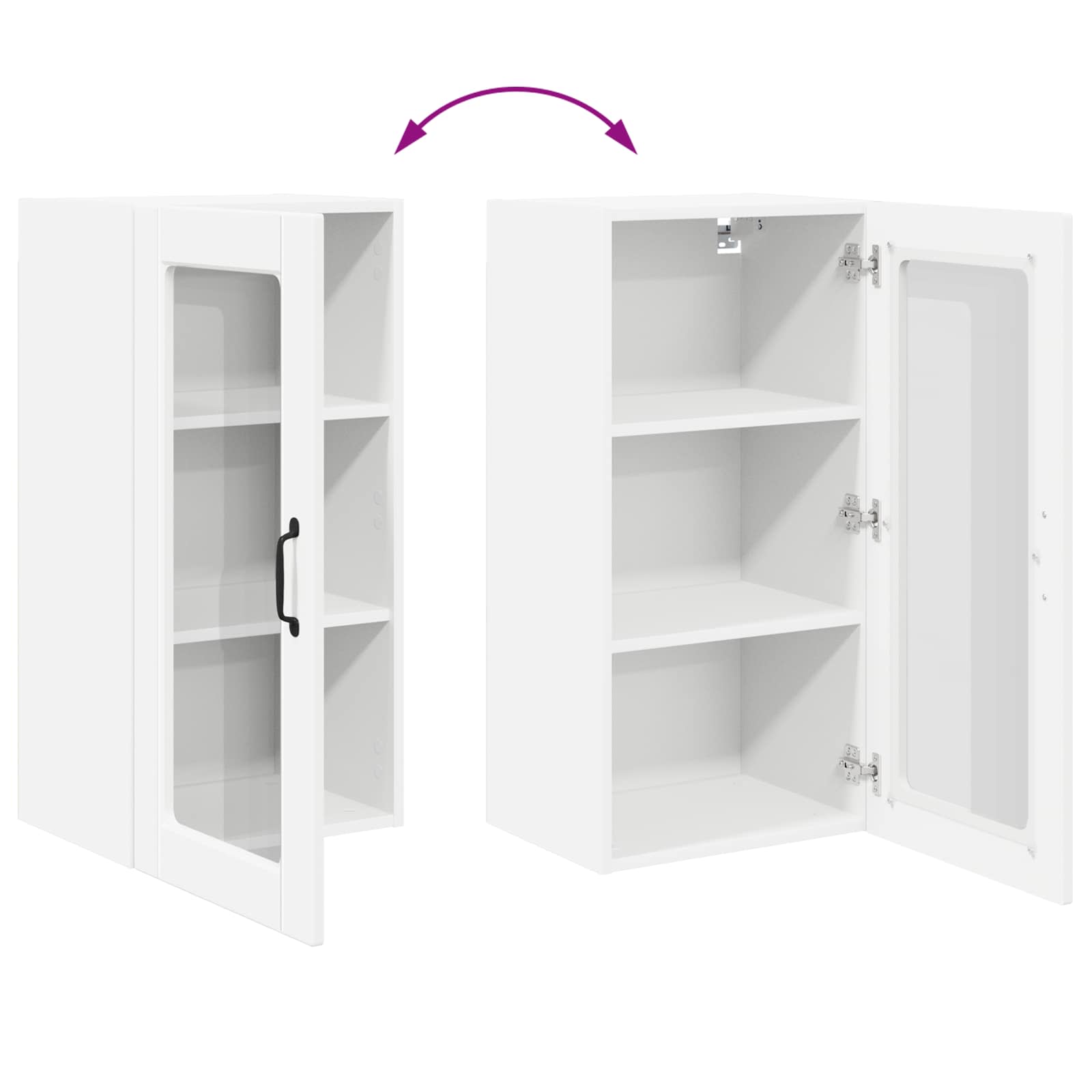 Kitchen Wall Cabinet 2 pcs White 40 x 31 x 80 cm