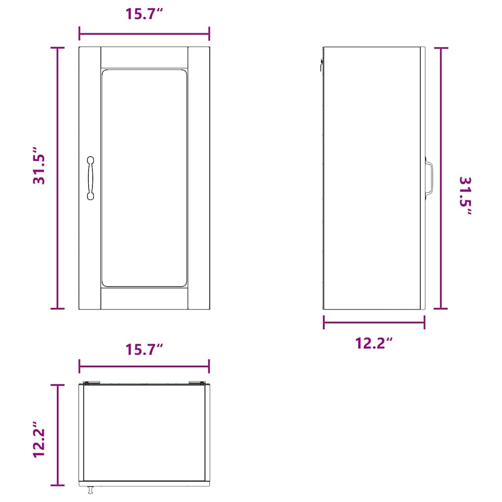 Kitchen cabinet Black 40 x 31 x 80 cm Engineered wood