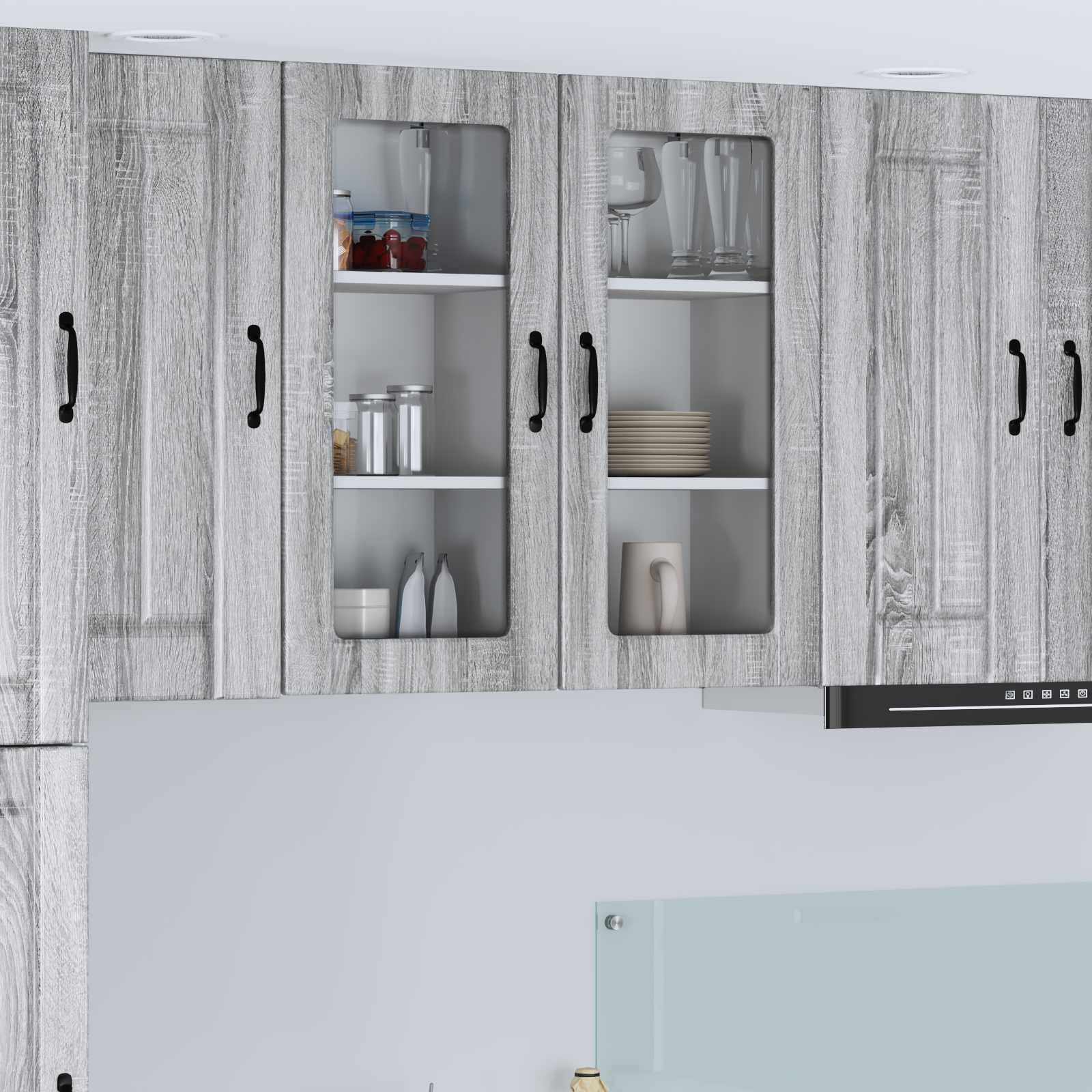Kitchen wall cabinet 2 pcs Grey Sonoma 40 x 31 x 80 cm