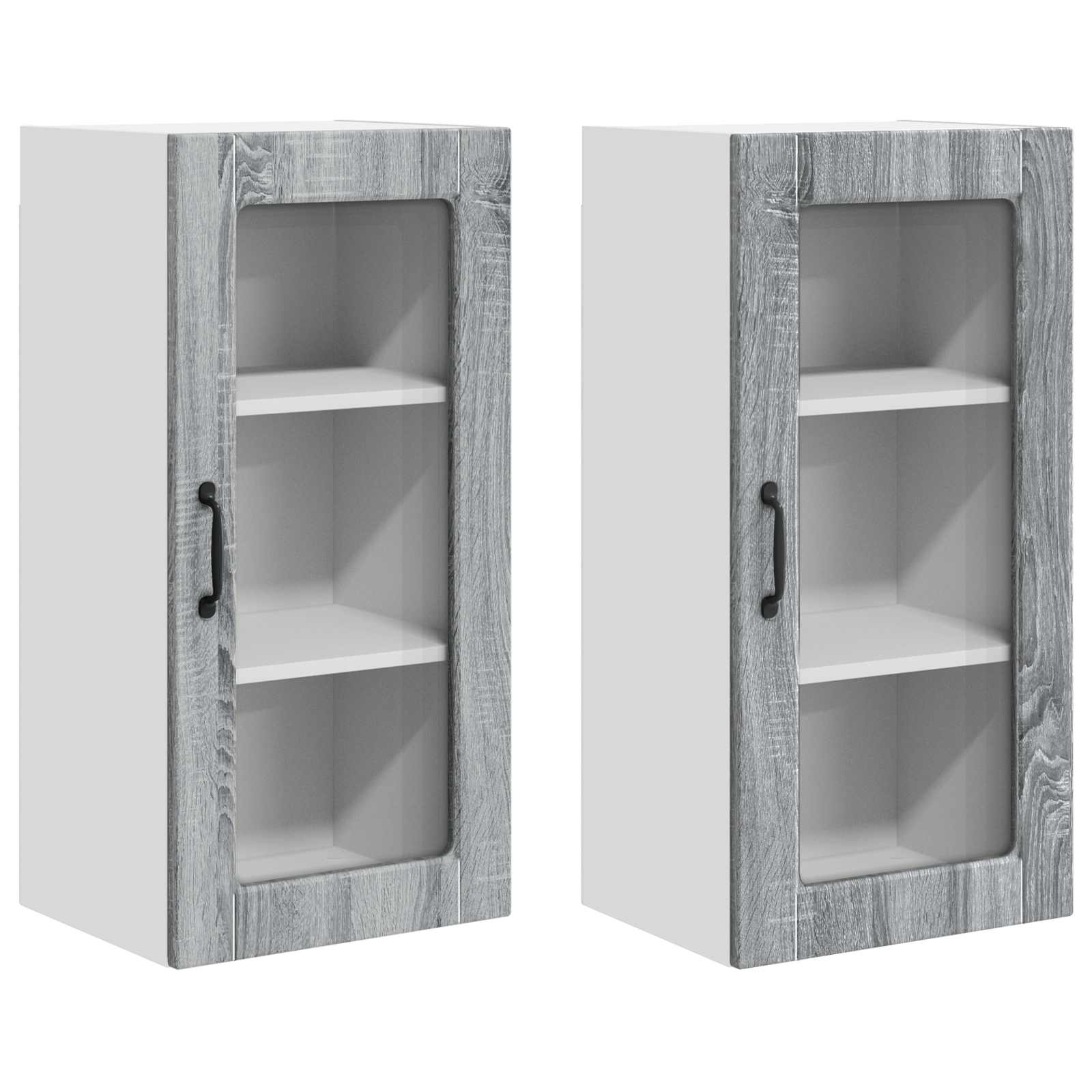 Kitchen wall cabinet 2 pcs Grey Sonoma 40 x 31 x 80 cm