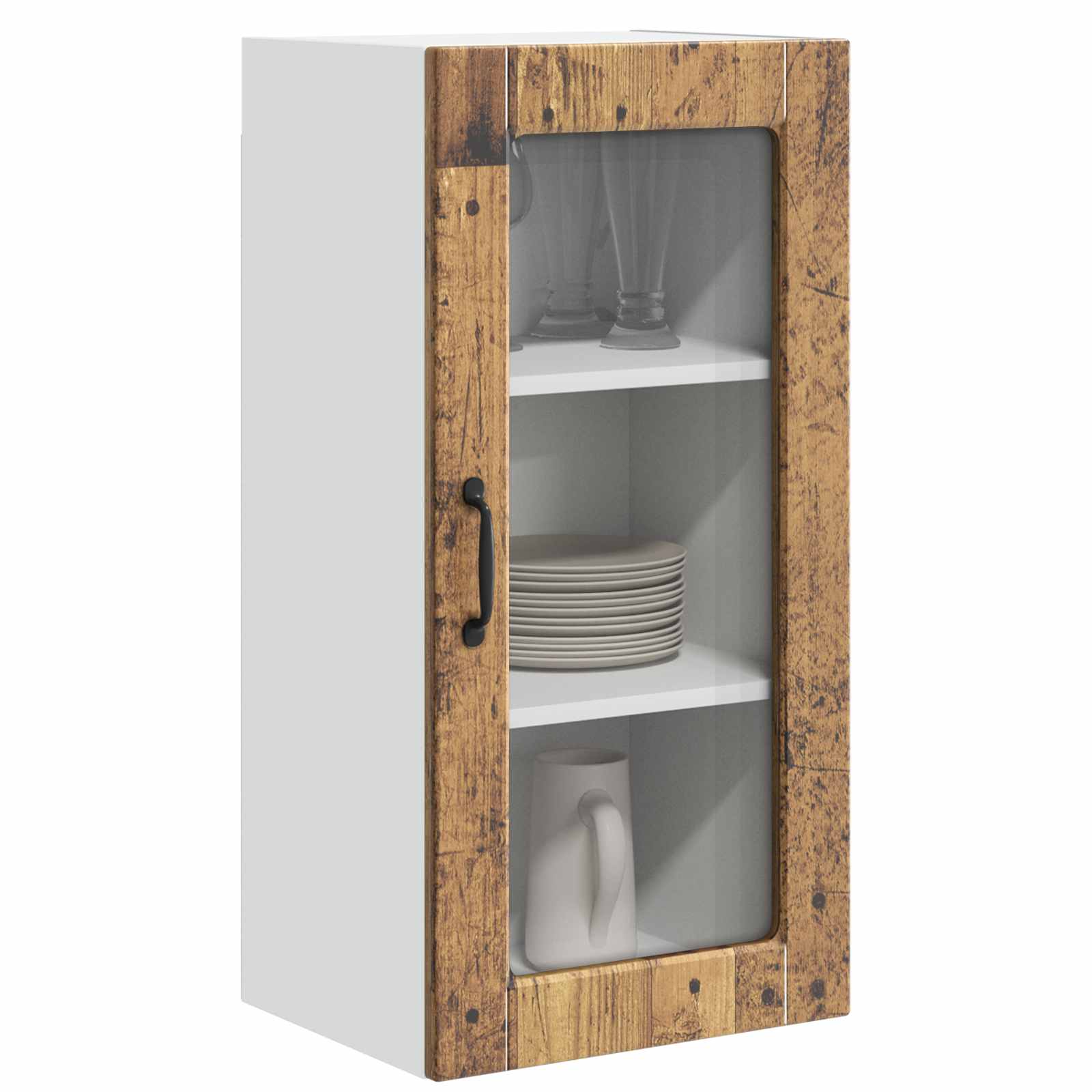 Kitchen cabinet with shelf Vintage wood 40 x 31 x 80 cm