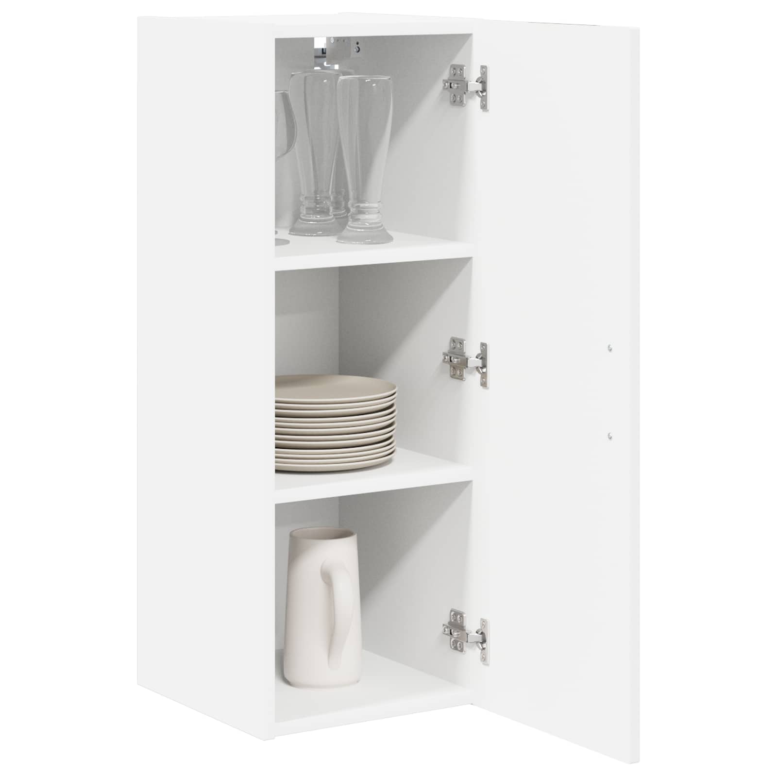 Virtuves sienas skapis 2 gab. Balts 30 x 31 x 80 cm