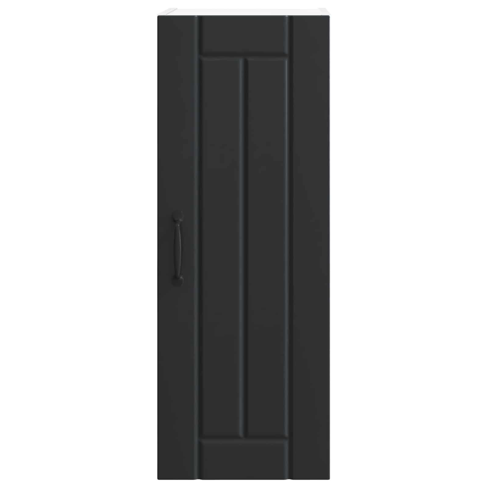 Virtuvės sieninė spintelė 2 pcs Juoda 30 x 31 x 80 cm