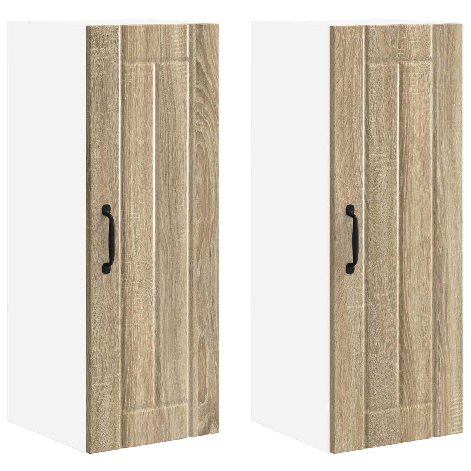 Virtuvės sieninė spintelė 2 pcs Sonoma ąžuolas 30 x 31 x 80 cm