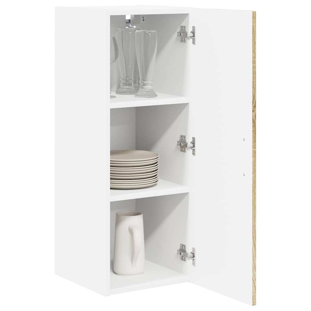 Virtuvės sieninė spintelė 2 pcs Sonoma ąžuolas 30 x 31 x 80 cm