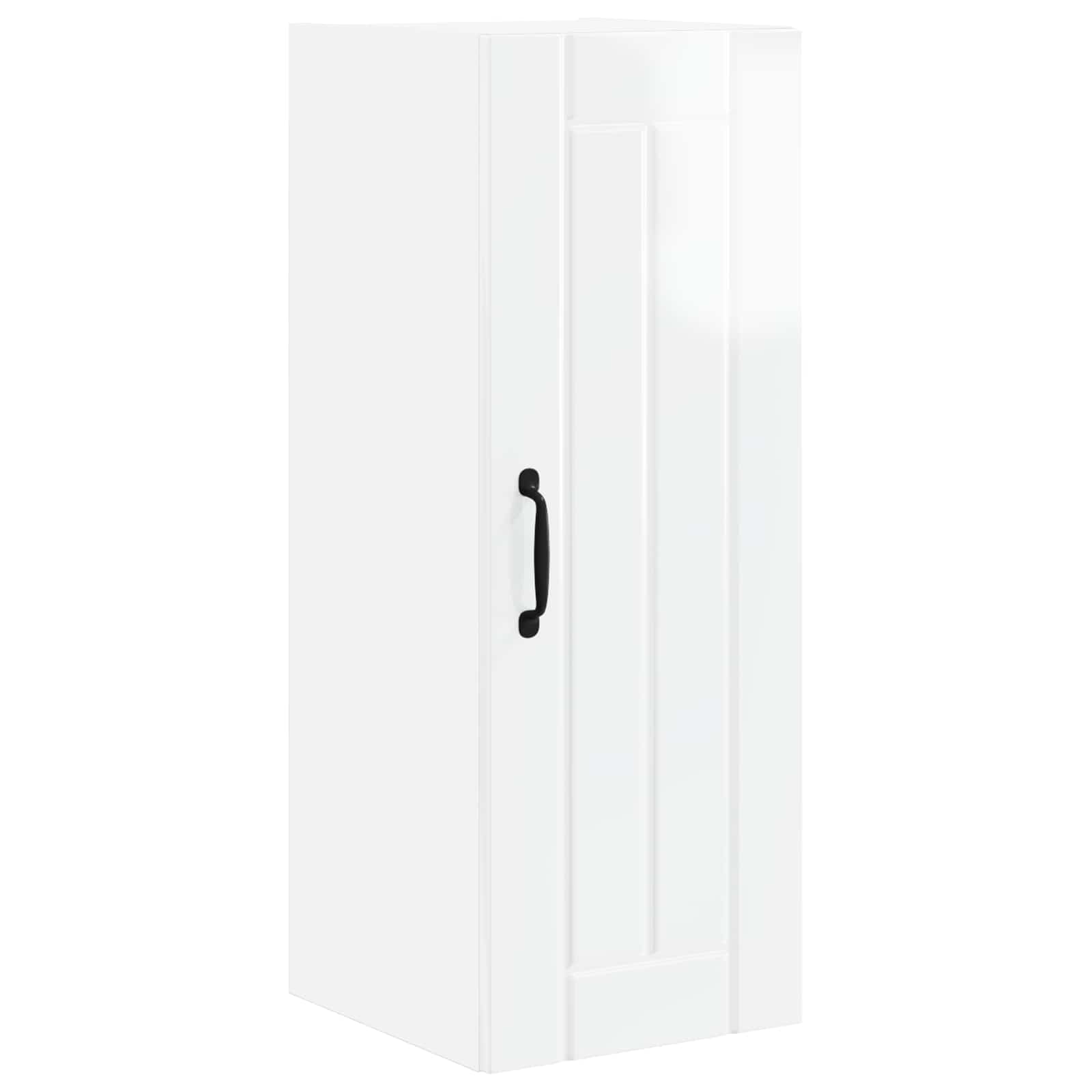 Virtuvės sieninė spintelė 2 pcs Aukštai blizganti balta