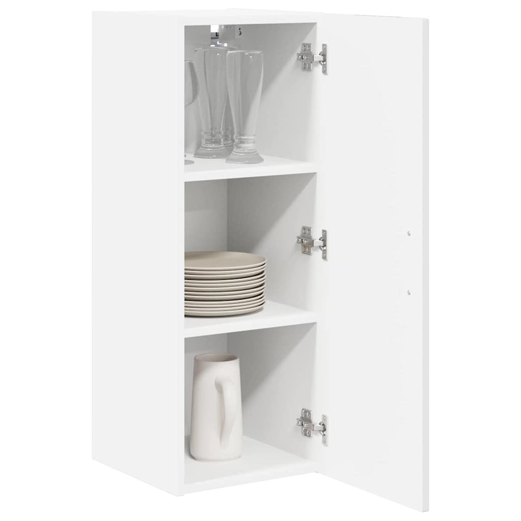Virtuvės sieninė spintelė 2 pcs Aukštai blizganti balta