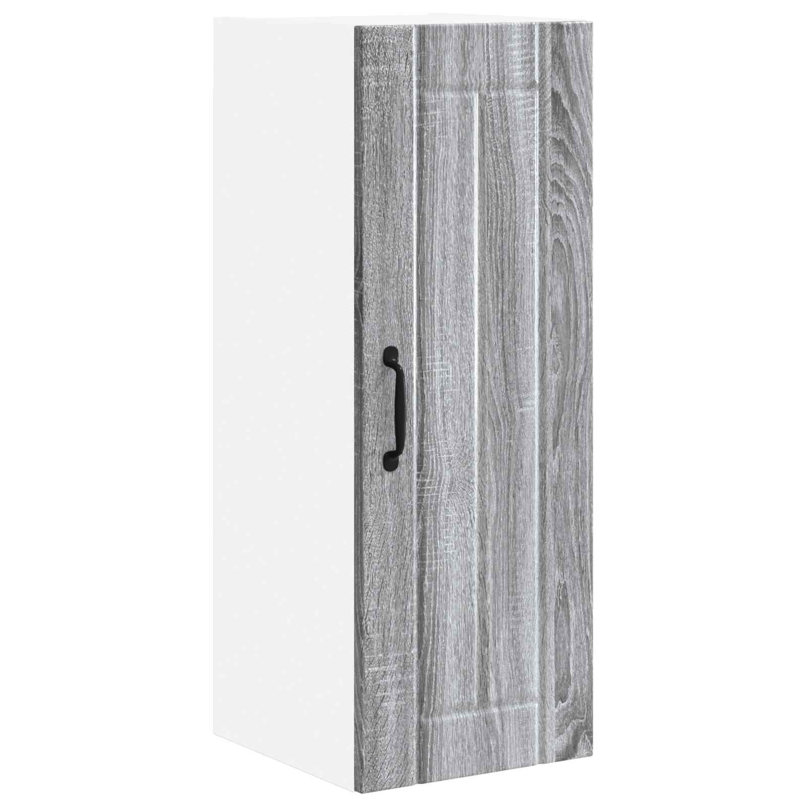 Virtuvės sieninė spintelė 2 pcs Pilkas Sonoma 30 x 31 x 80 cm