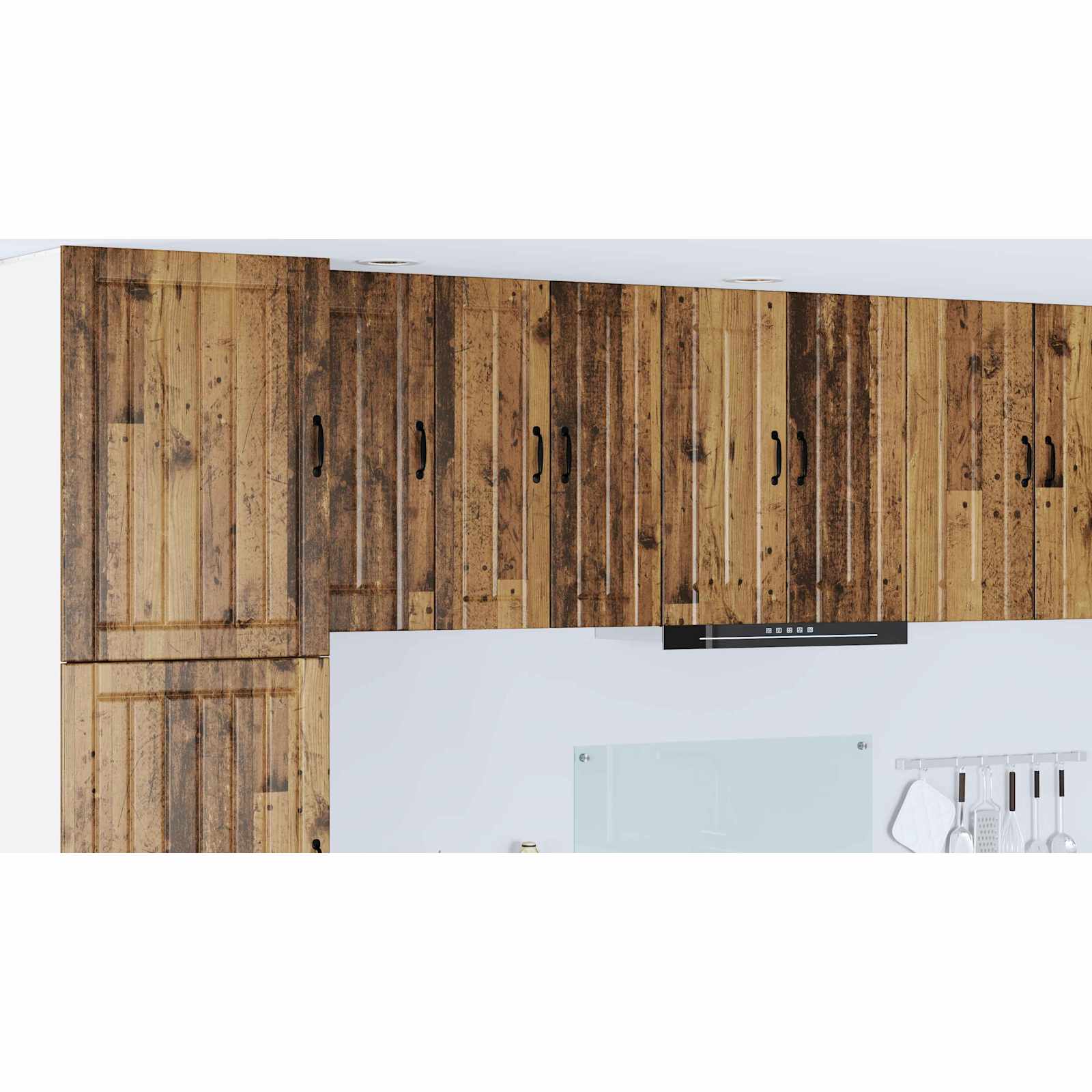 Kitchen Wall Cabinet Antique Wood 30 x 31 x 80 cm
