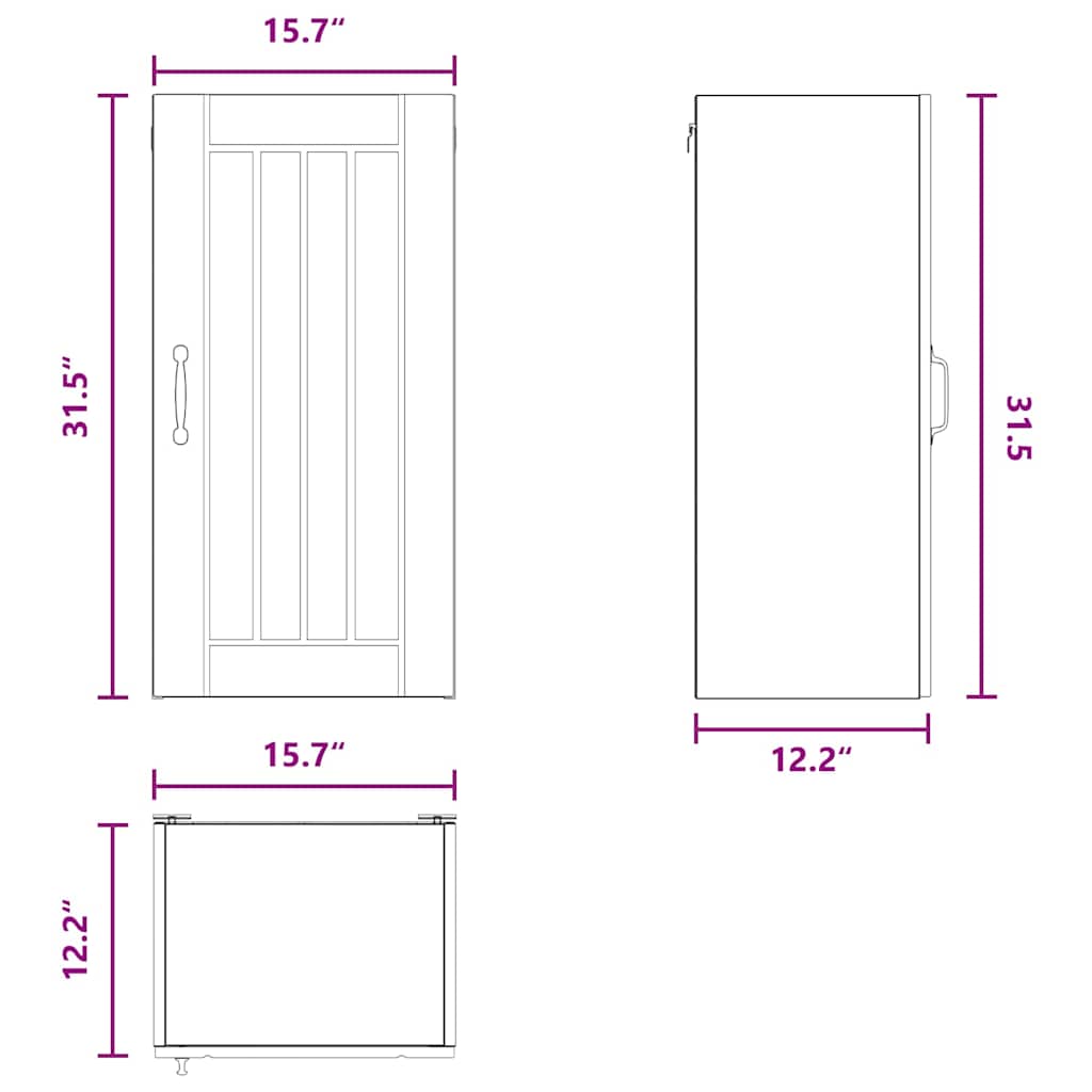 Virtuves sienas skapis Sonoma ozols 40 x 31 x 80 cm