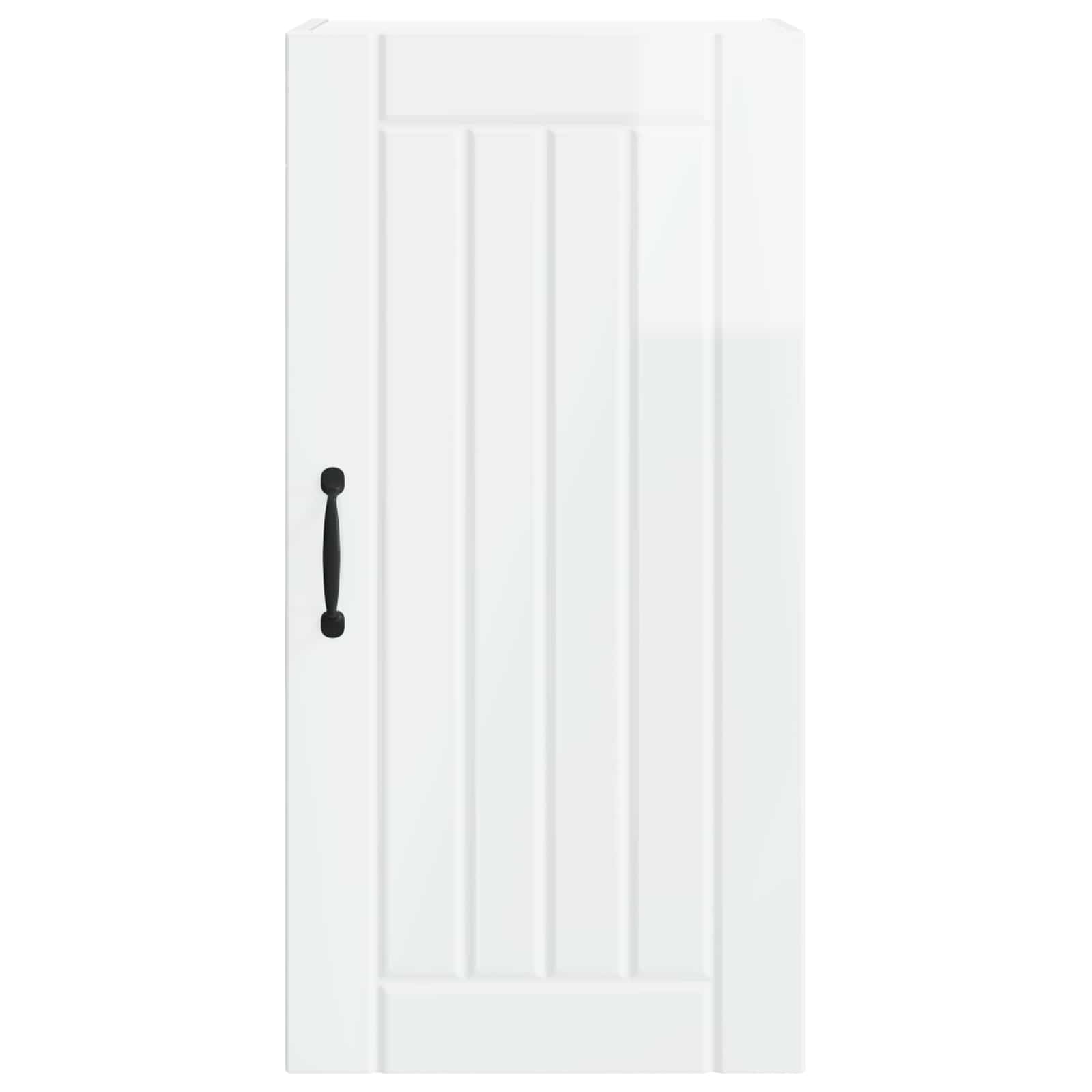 Kitchen wall cabinet with shelf High gloss white